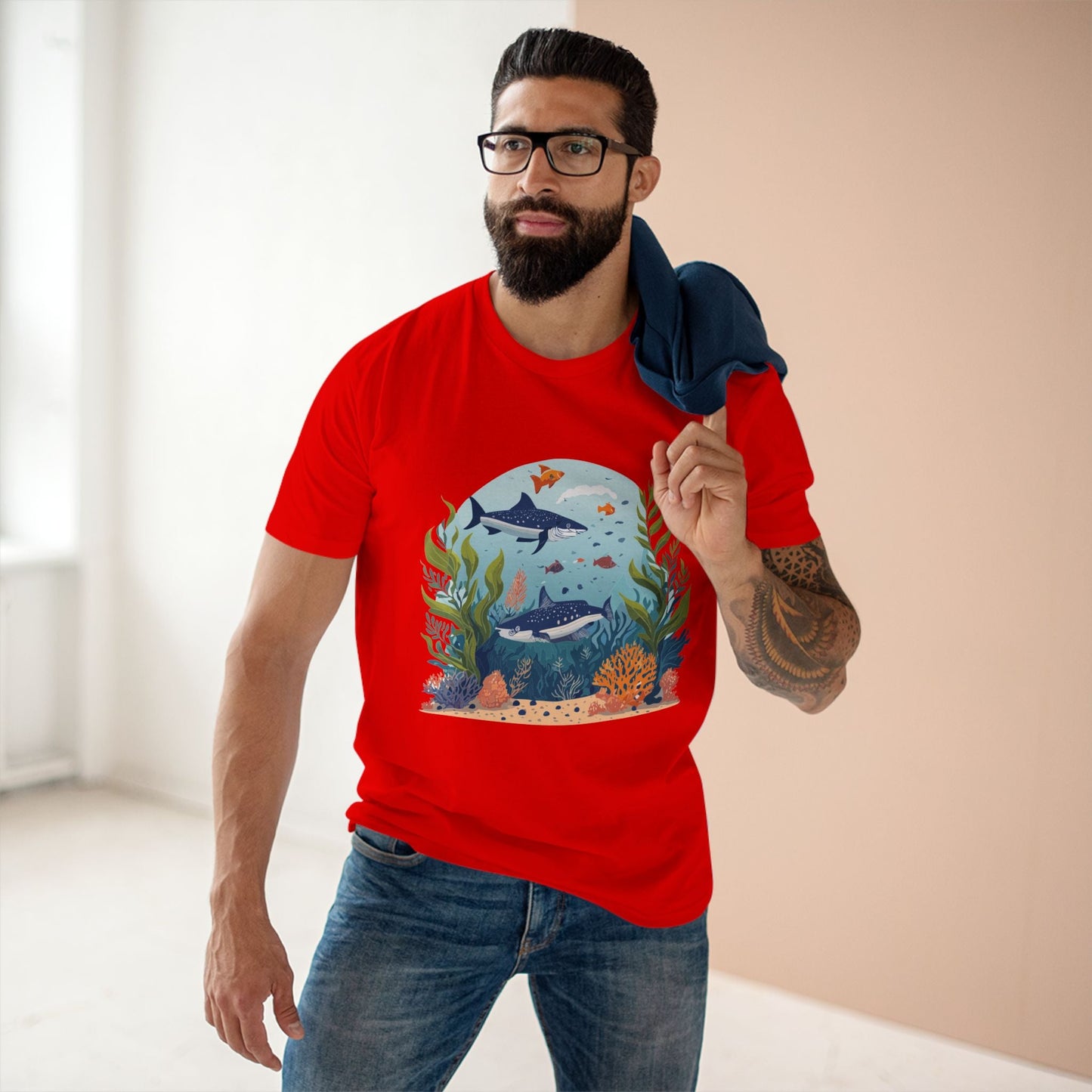 Ocean Shirt Ocean Pacific Inspired Tee OP 5 Unisex Premium Cotton Art Tee Retro2Nova Art Design