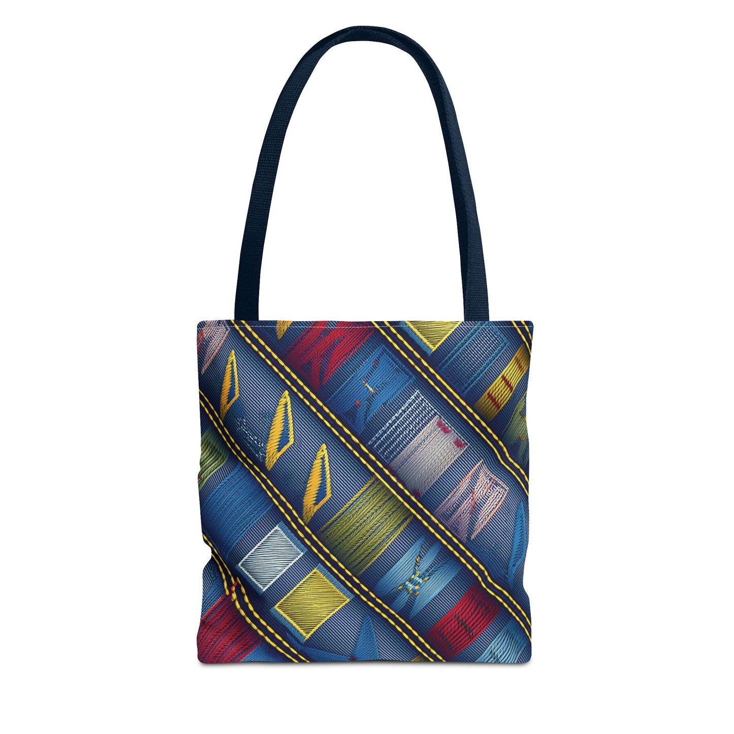 Denim Fabric Imitation Print Unisex Canvas Bag Poly Spun 3 Sizes Tote Bag 189