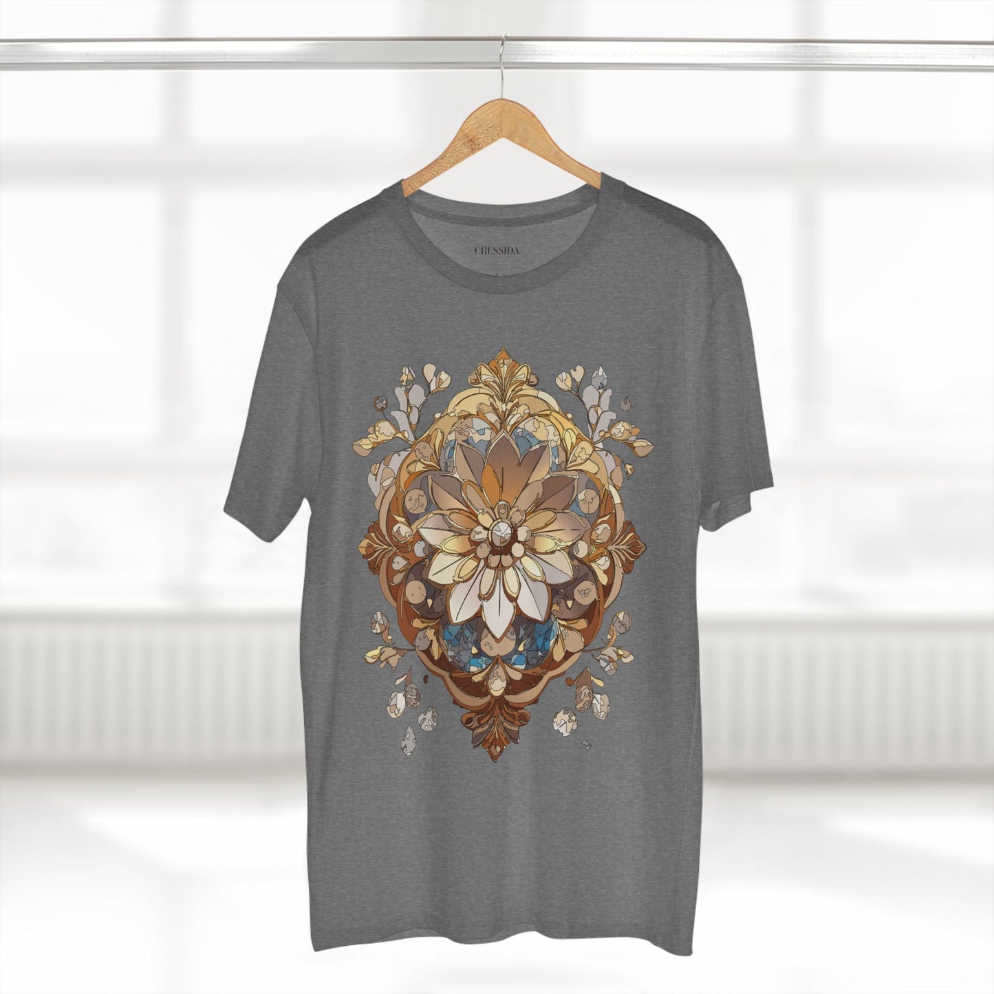 Floral Graphic T-Shirt Unisex 100 Cotton Art Design with Antique Flowers Tee 18