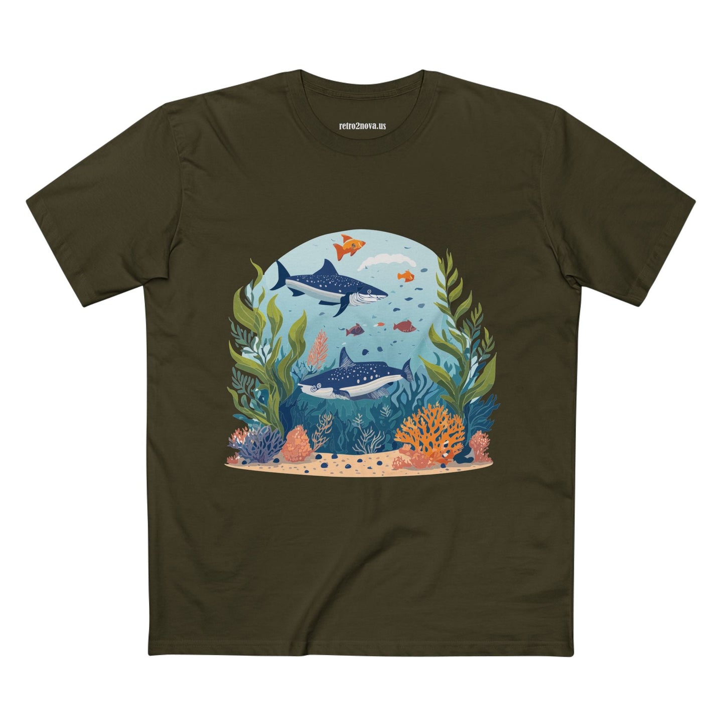 Ocean Shirt Ocean Pacific Inspired Tee OP 5 Unisex Premium Cotton Art Tee Retro2Nova Art Design