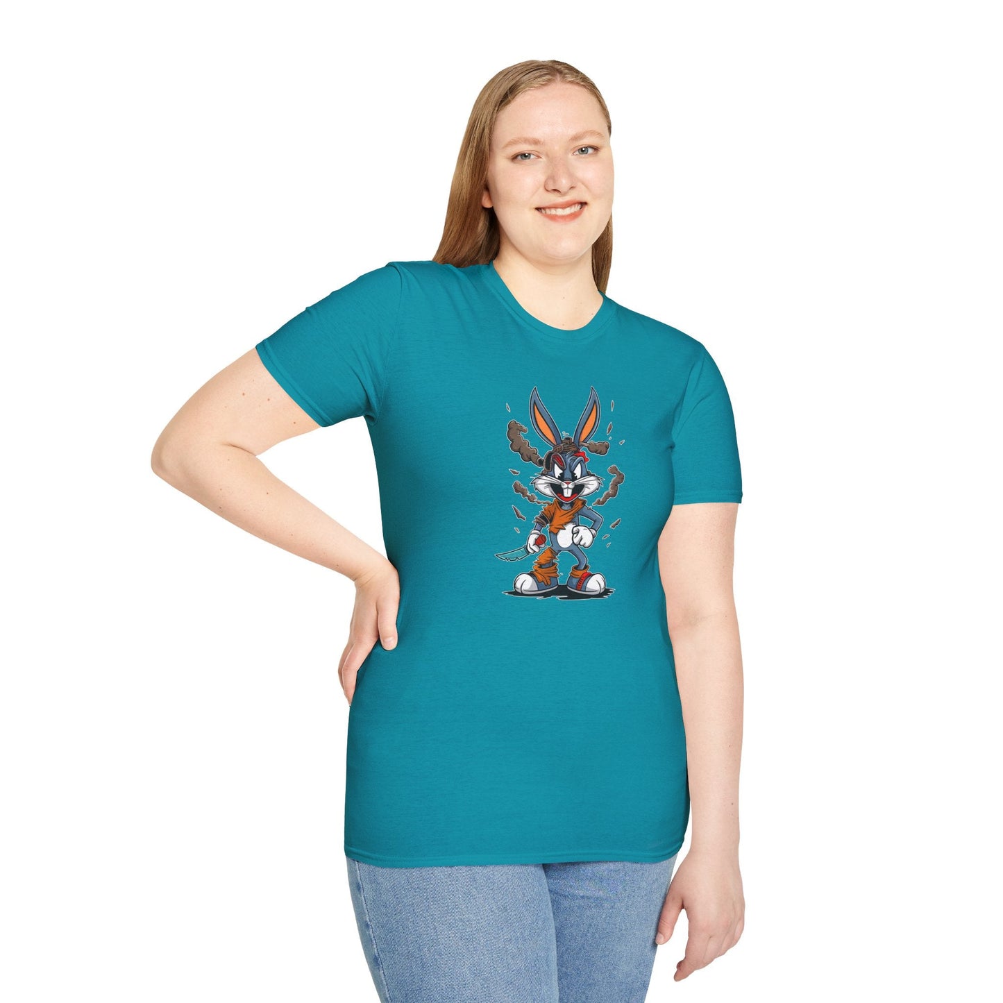 Bugs Bunny T Shirt Unisex Cartoon Tee Gildan Softstyle 64000 Comfortable Graphic Tee Classic