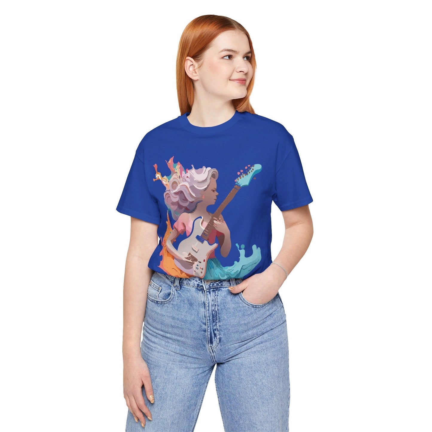 Adelpha Vintage Music Graphic Tee Unisex Short Sleeve Jersey Shirt for Everyday Wear