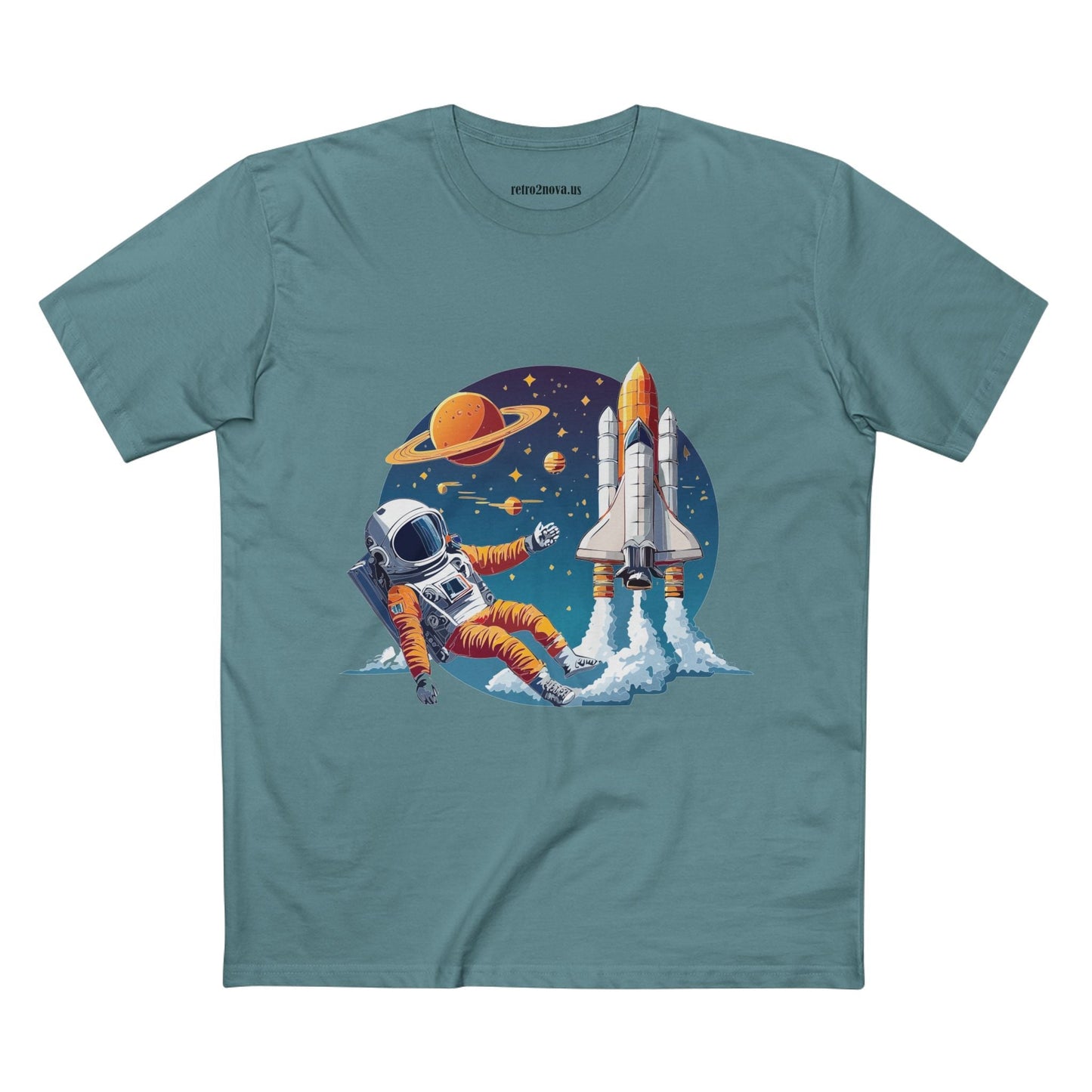 Cosmos Astronaut Shirt CS 24 Unisex Premium Cotton Tee With Original Art Design Retro2Nova