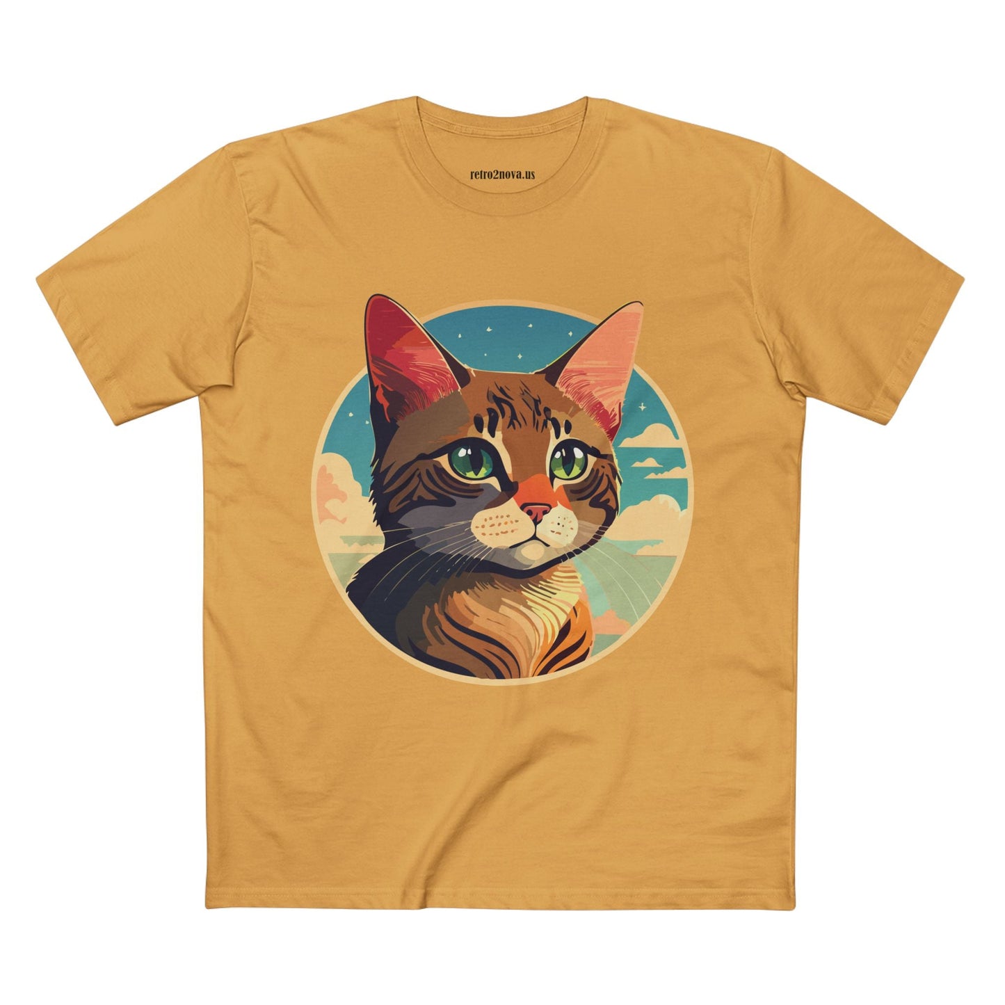 Animals Shirt Cat Design Unisex Premium Cotton Tee With Original Art From Retro2Nova Collection Exclusive Edition