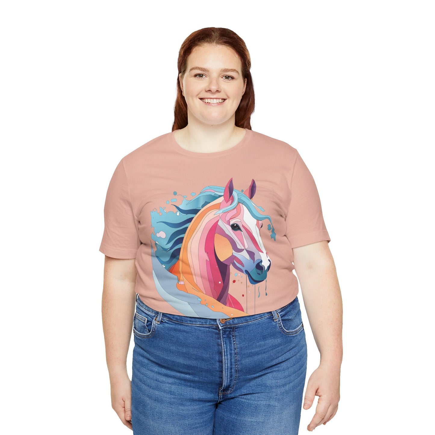 Unisex Animal Tee Shirt With Art Design Wild Animals Short Sleeve Premium Comfort Fit