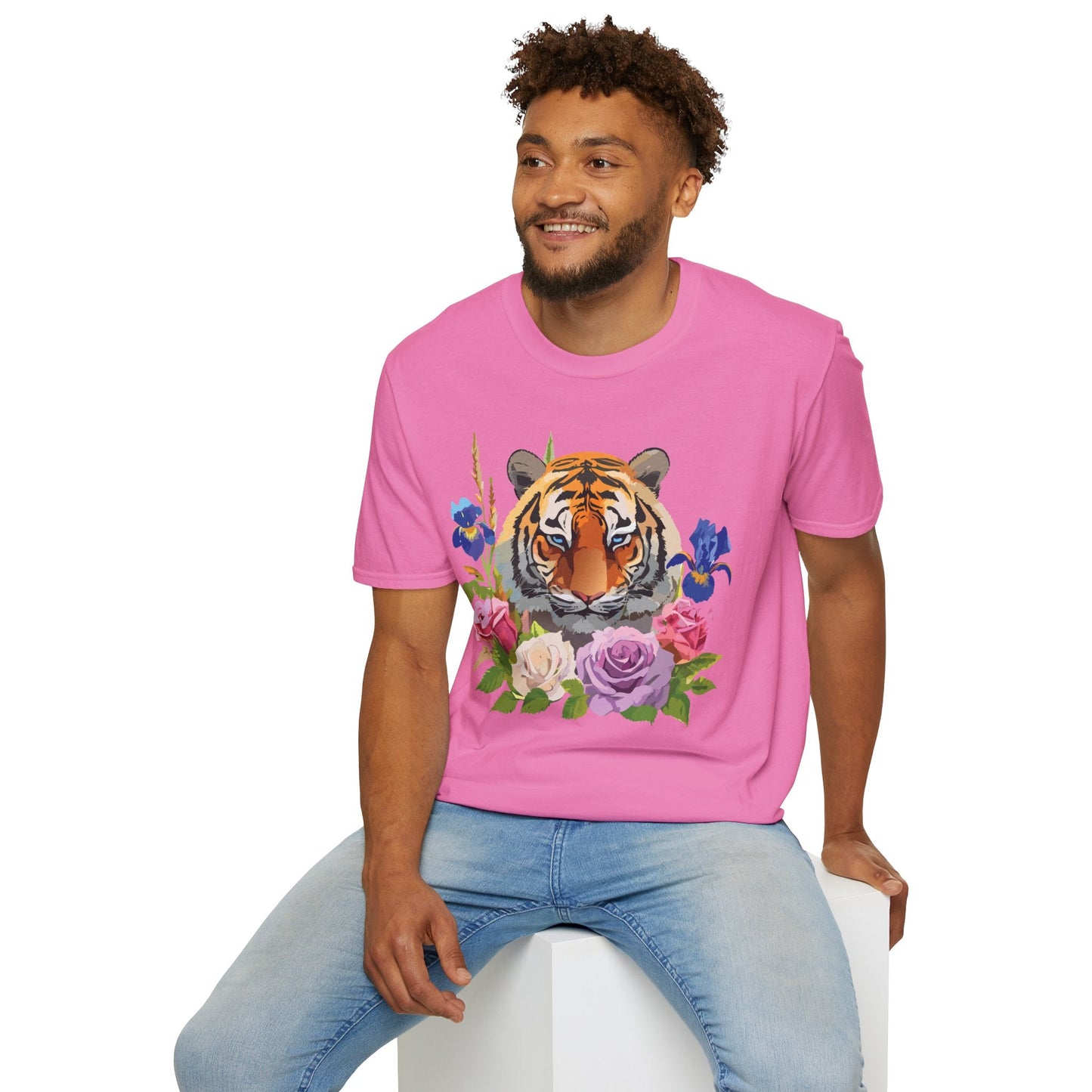 Unisex Tiger Shirt Softstyle Graphic Tee 100 Percent Cotton Apparel