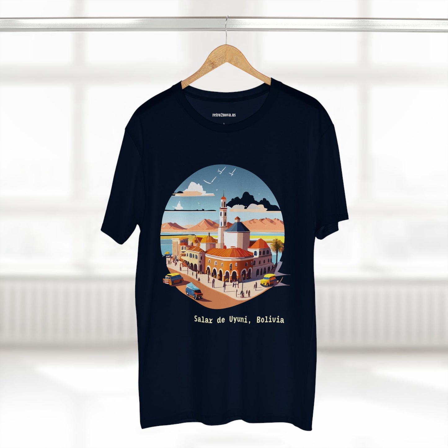 Bolivia Travel Shirt Unisex Premium Cotton Staple Tee With Original Retro2Nova Art Design