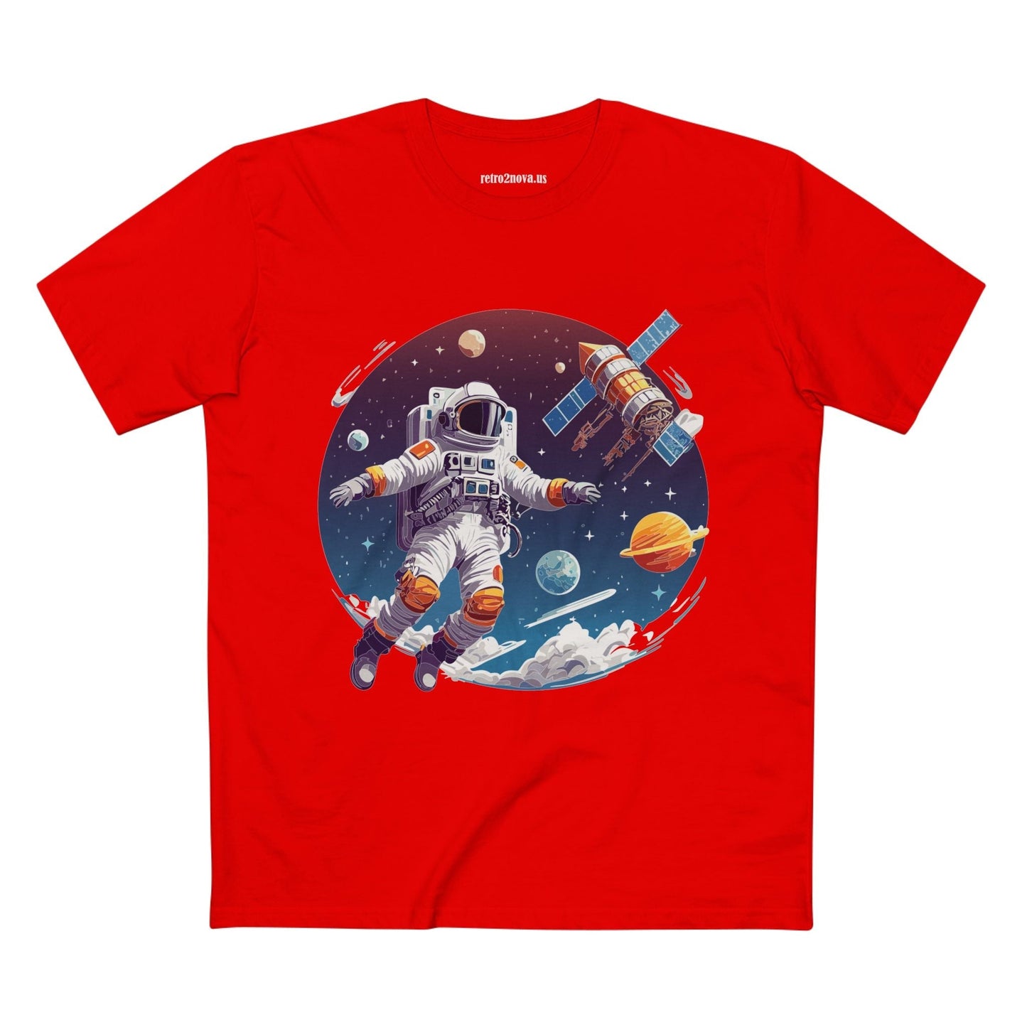 Cosmos Astronaut Shirt CS34 Unisex Premium Cotton Staple Tee With Original Art Design Retro2Nova