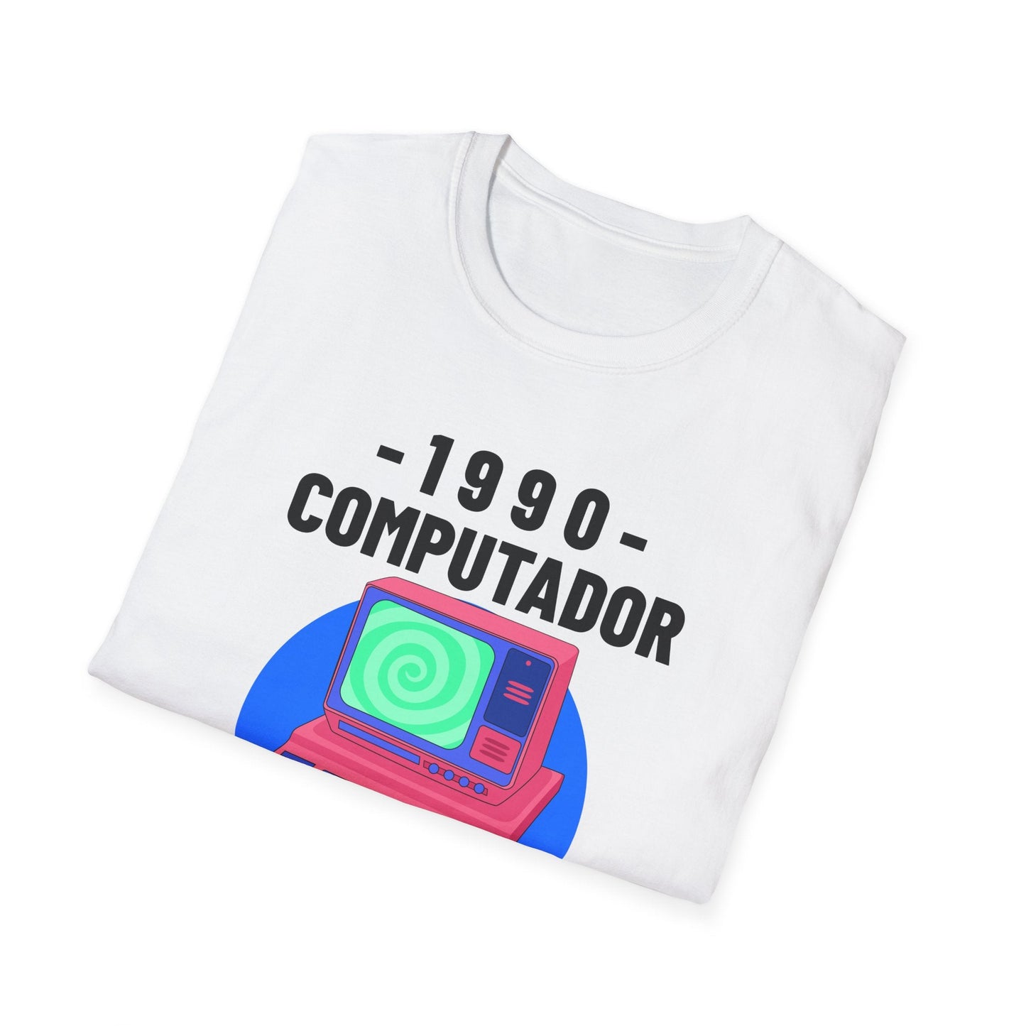 1990 Computador Retro T-Shirt Unisex Cotton Vintage Computer Graphic Tee