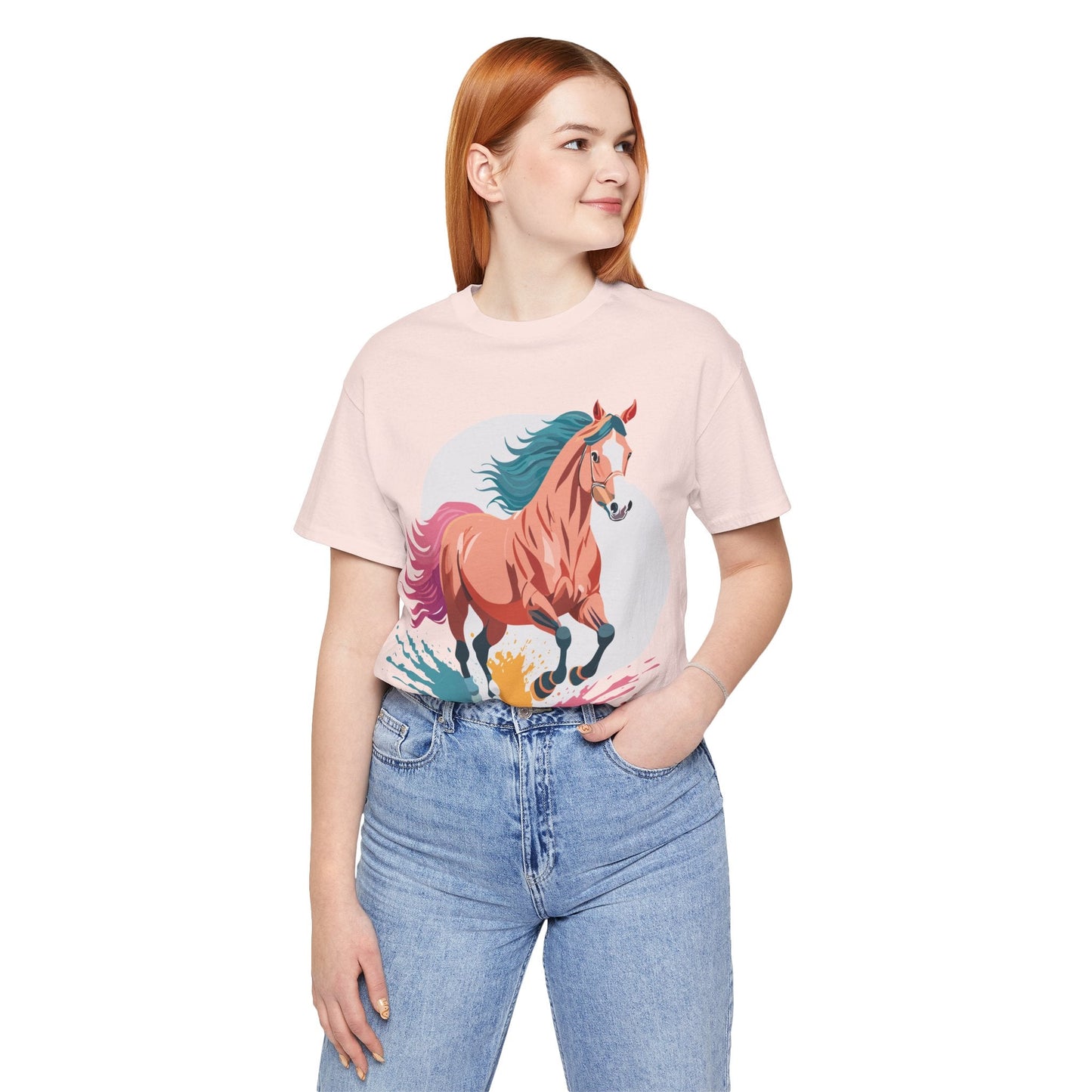 Horse Graphic Unisex 100 Cotton Vintage Animal Art T-Shirt 19