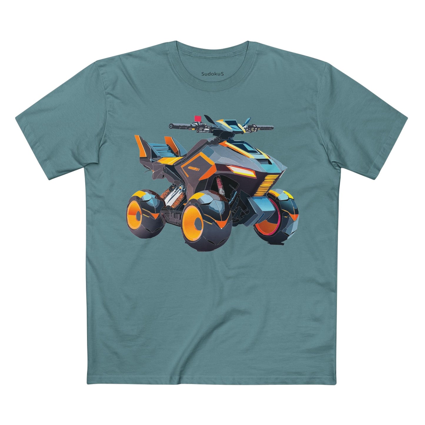 Moto Bike Graphic Unisex 100 Cotton Staple Tee 14