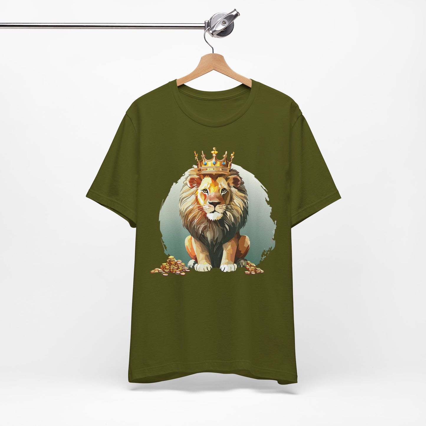 Regal Lion Short Sleeve Tee, Animal Shirt, Lion Tee, Unisex Top, Birthday Gift, Shirt with Animal design