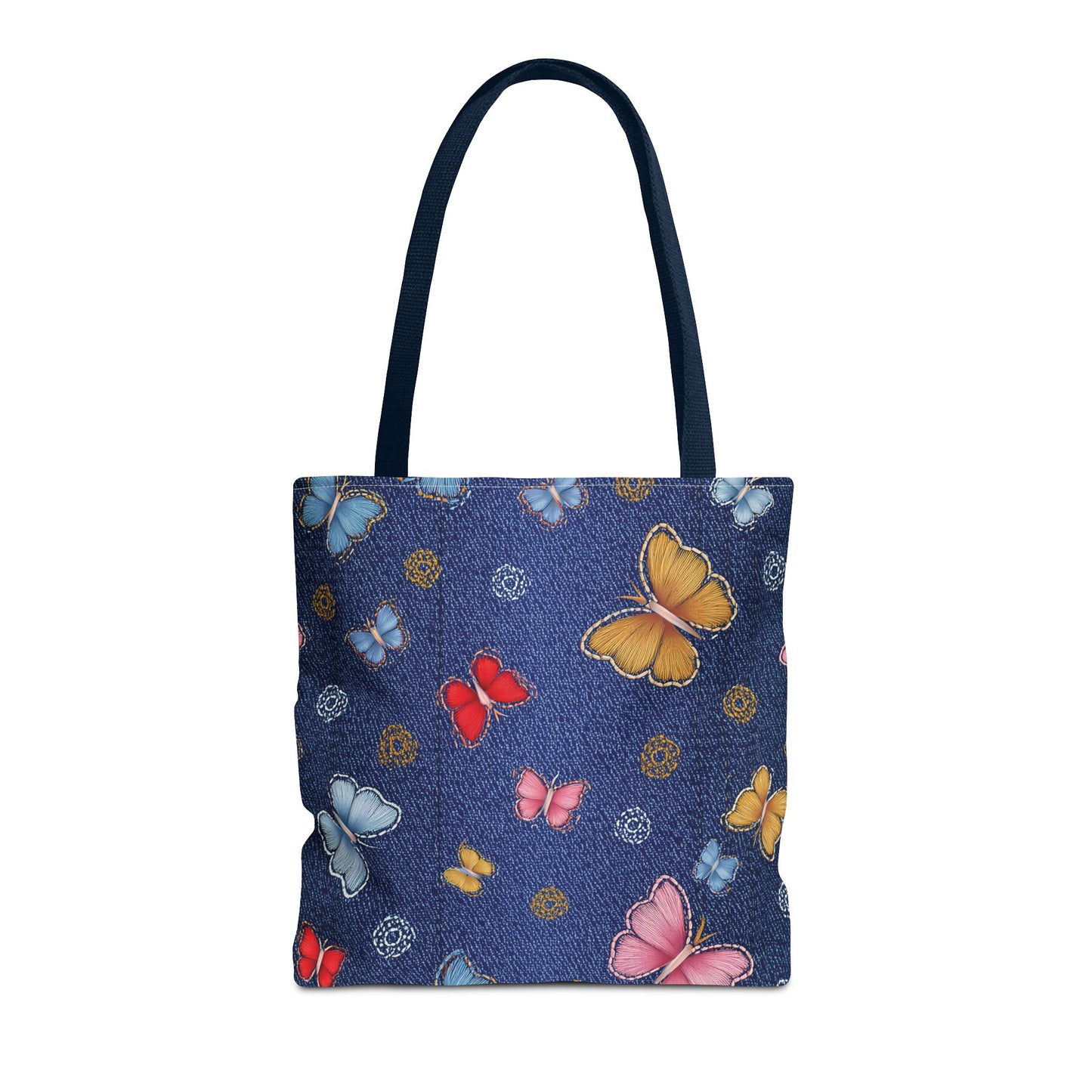 Denim Fabric Imitation Print Unisex Canvas Bag Poly Spun 3 Sizes Tote Bag 169