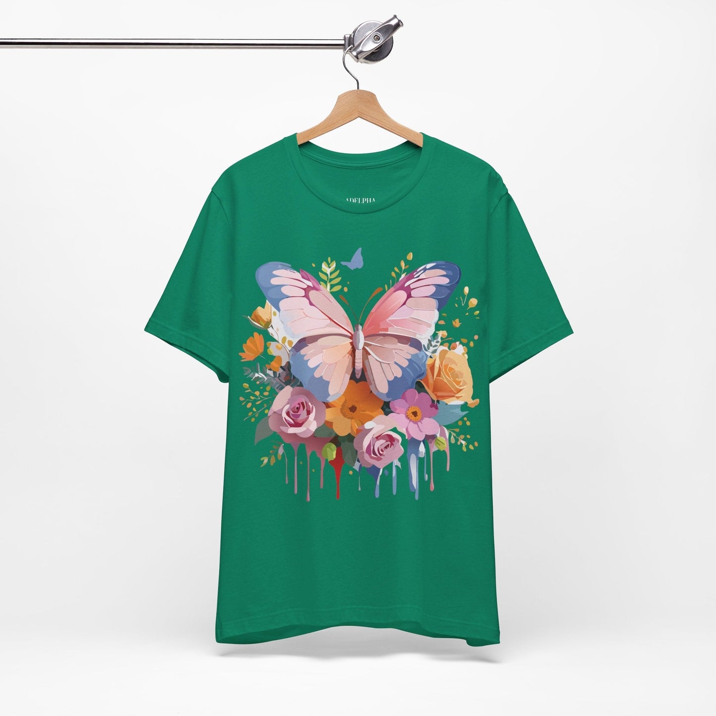 Butterfly Graphic Tee Unisex Short Sleeve Jersey Shirt By Adelpha