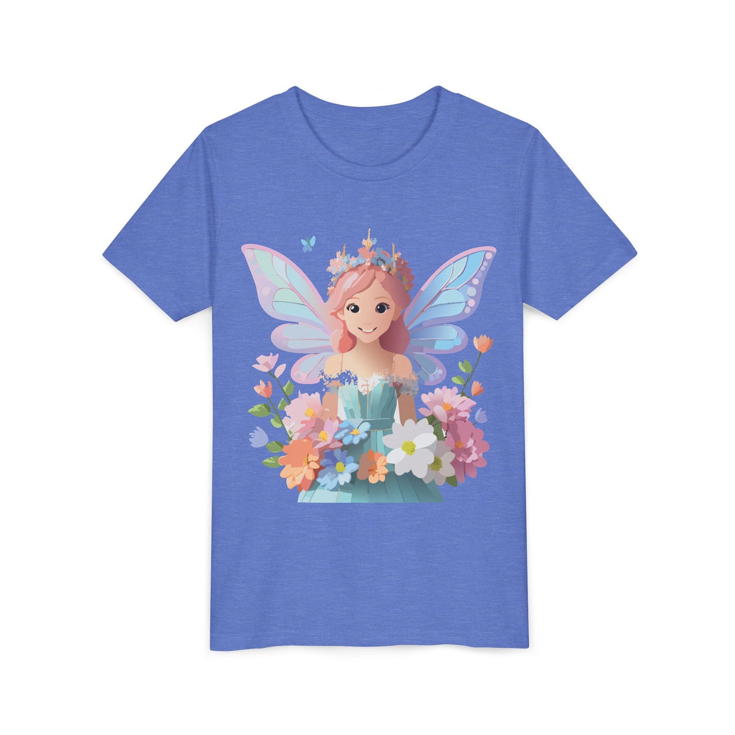 Enchanting Fairy Floral Youth Short Sleeve Tee - Perfect for Spring Celebrations (9-14)