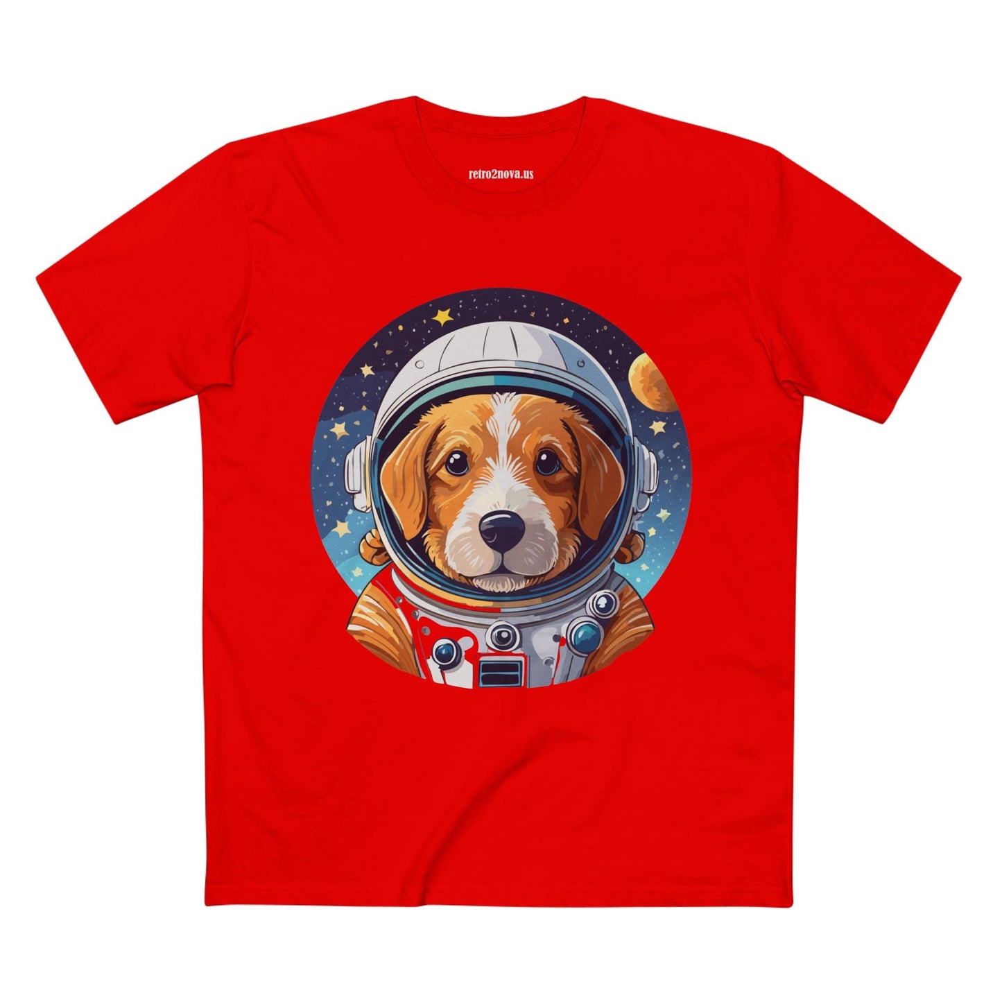 Unisex Dog Art Shirt Premium Cotton Tee With Original Retro2Nova Design From Art Collection For Everyday Comfort