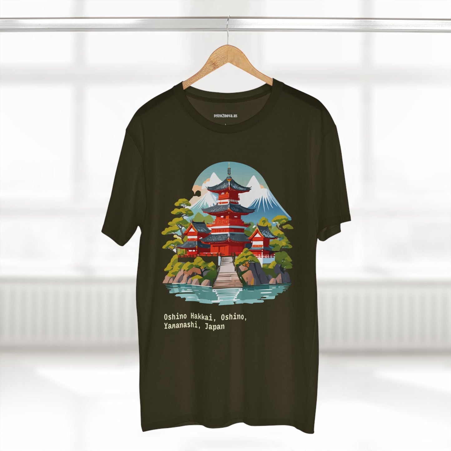 Retro2Nova Unisex Japan Shirt Travel Shirt TT30 Premium Cotton Tee With Original Art Design