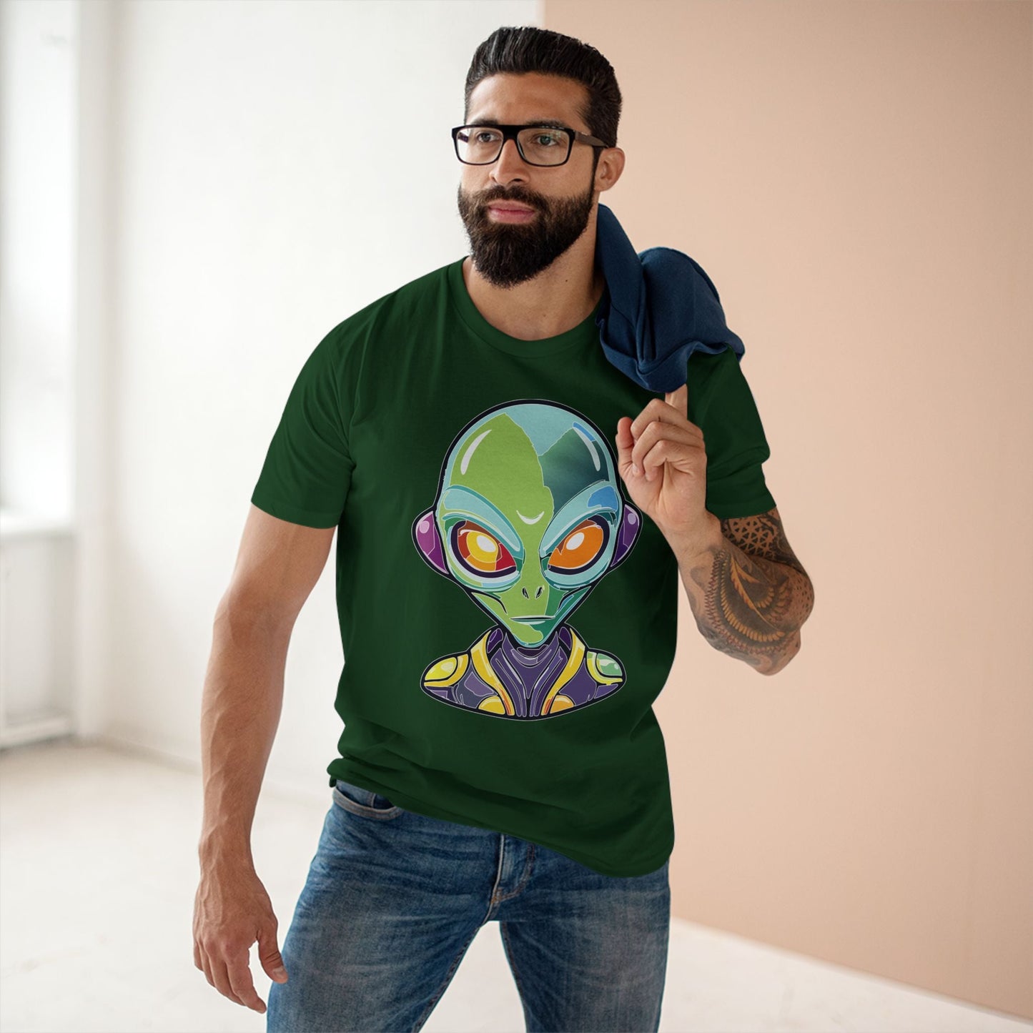 Aliens Graphic Unisex 100 Cotton Staple Tee 7