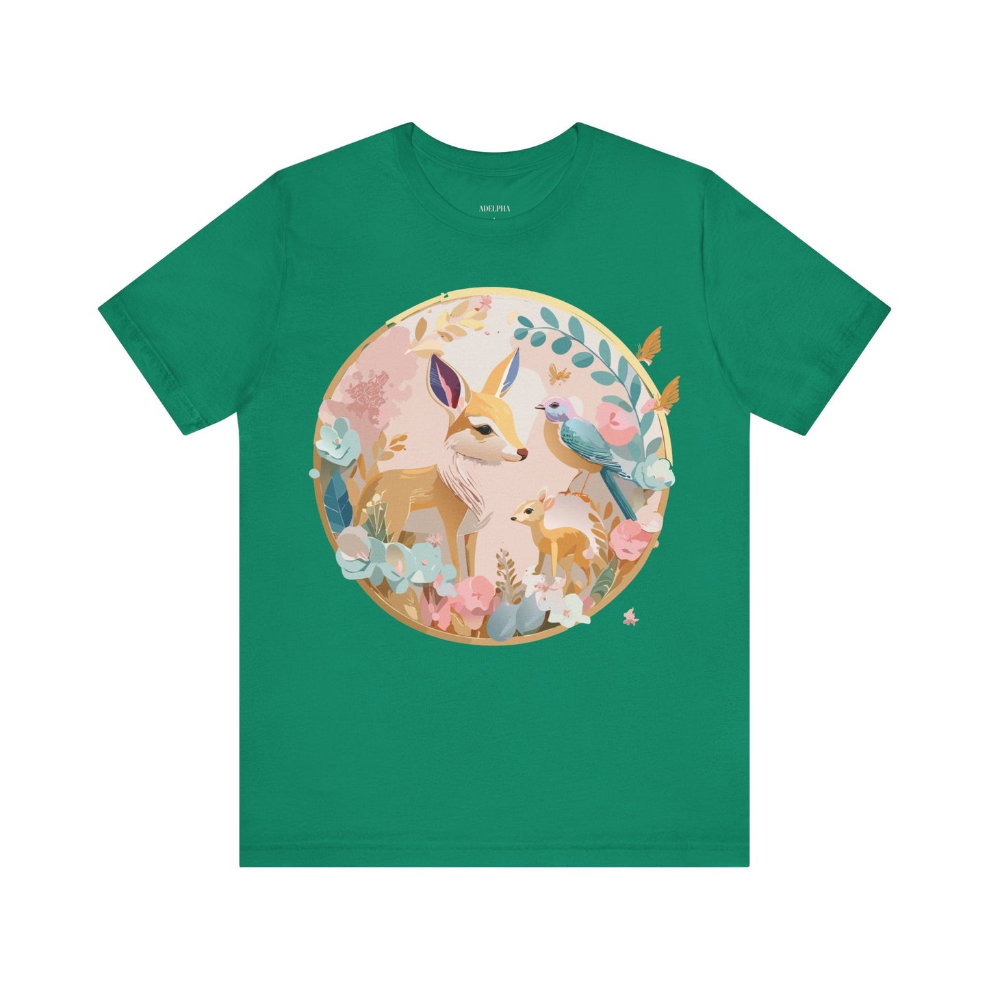 Adelpha Medallion Graphic Tee Unisex Short Sleeve Shirt Vintage Inspired Art Design