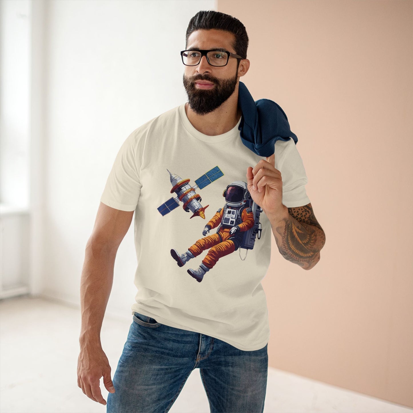 Cosmos Astronaut Shirt CS37 Unisex Premium Cotton Original Art Tee Retro2Nova Edition