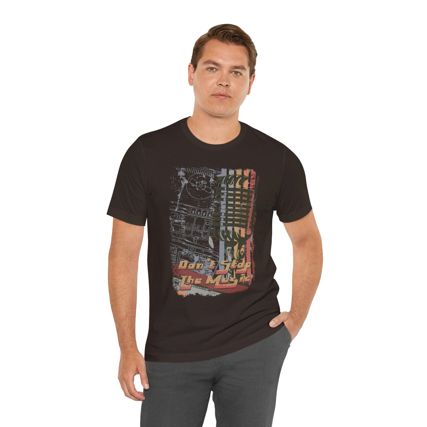 Retro Microphone Graphic Unisex Cotton T-Shirt r9