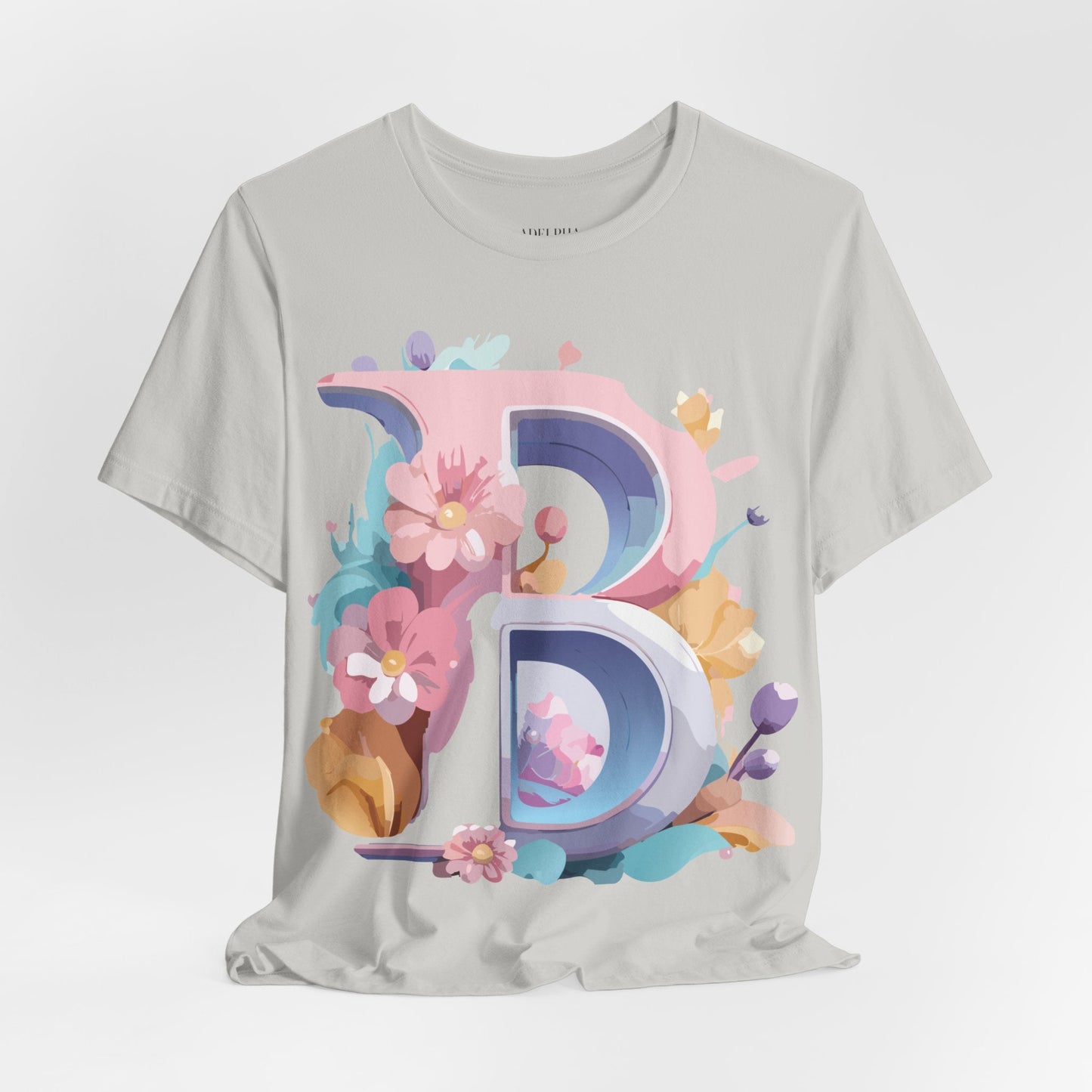 Letter B Shirt Unisex Graphic Tee By Adelpha With Vintage Inspired Artwork Short Sleeve