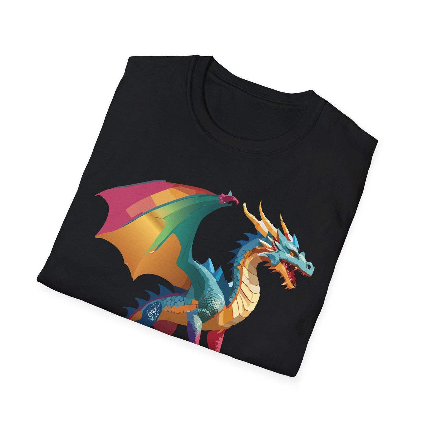 Dragon T Shirt Unisex Dragon Shirt Animal Design Tee Softstyle 100 Percent Ring Spun Cotton