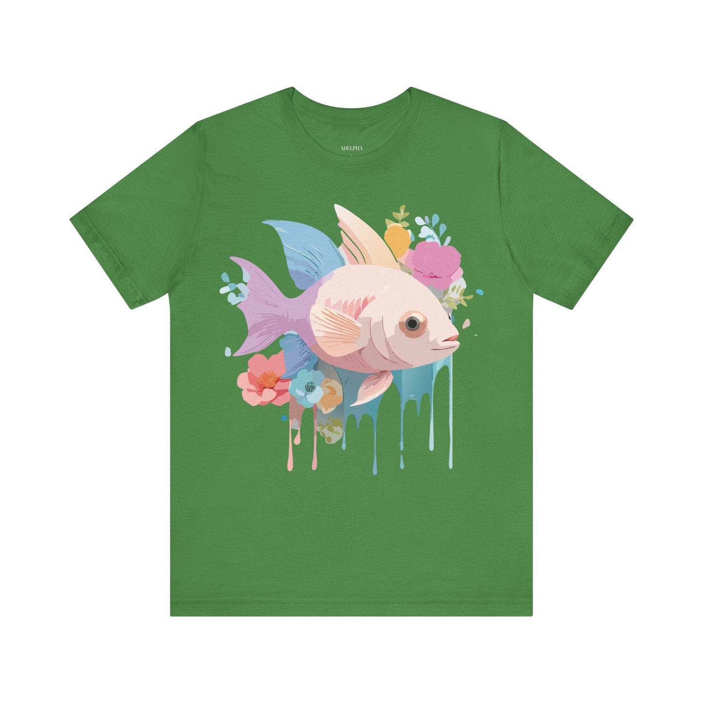 Adelpha Fish Graphic Tee Unisex Jersey Short Sleeve Vintage Art Design Tee Shirt Premium Quality
