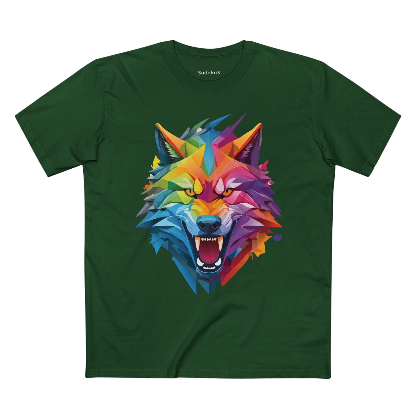 Wolf Graphic Unisex 100 Cotton Staple Tee with Animal Design Artwork 18