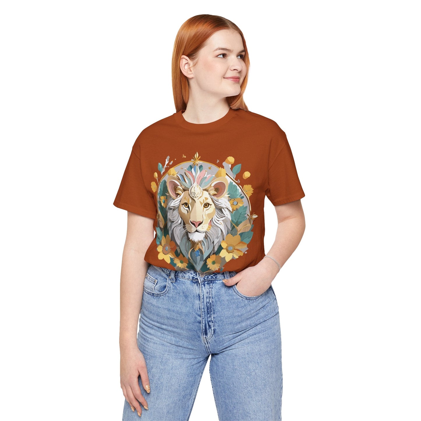 Medallion Graphic Unisex 100 Cotton Vintage Animal Medal Artwork Tee 58