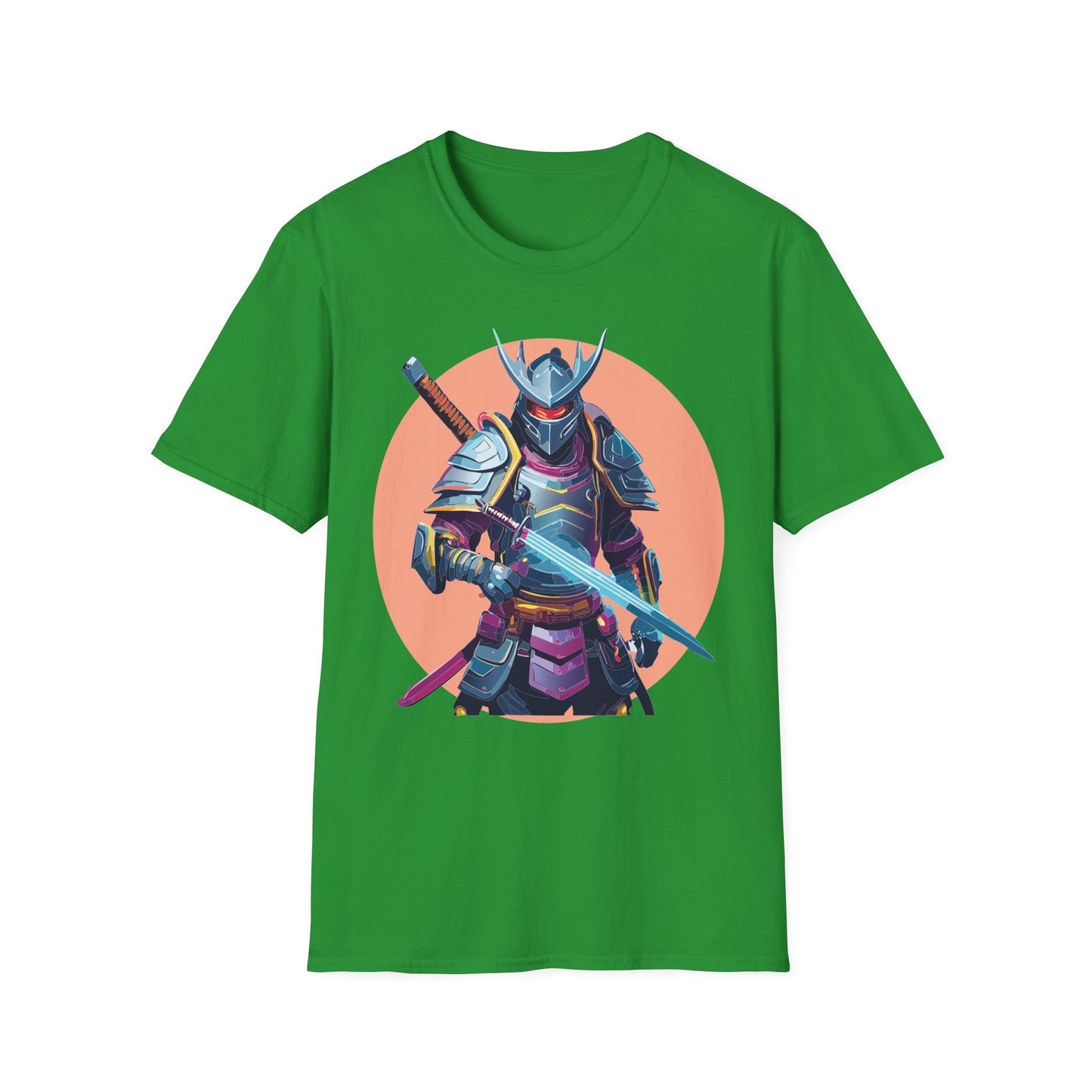 Samurai Shirt Unisex Tee Gildan Softstyle 64000 One Hundred Percent Ring Spun Cotton Comfort