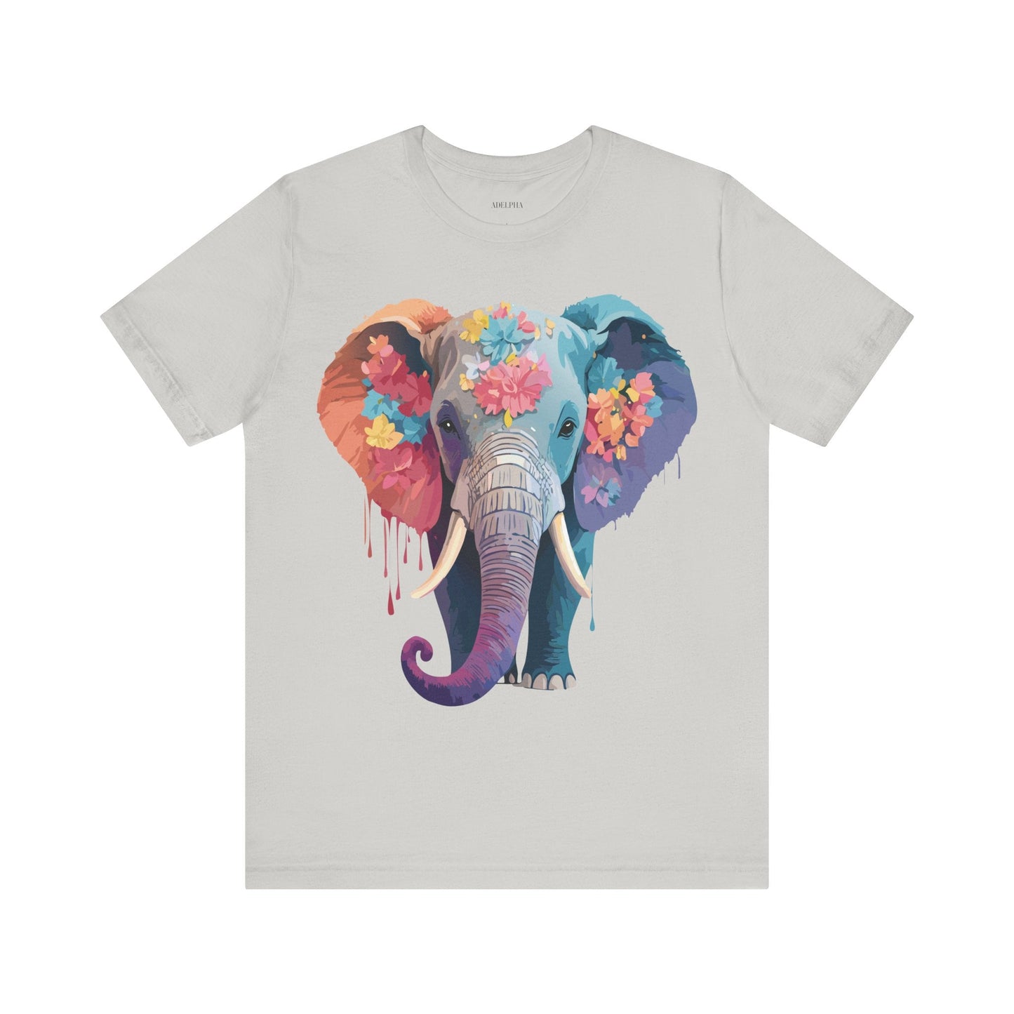 Elephant Graphic Tee By Adelpha Unisex Short Sleeve Shirt With Vintage Artwork Design