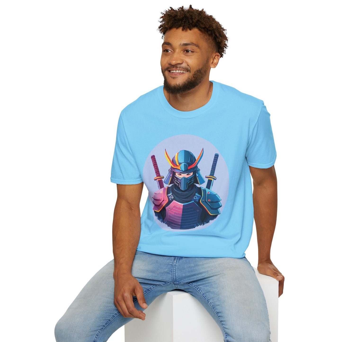 Samurai T Shirt Unisex Softstyle Gildan 64000 Breathable Cotton Tee For Everyday Wear