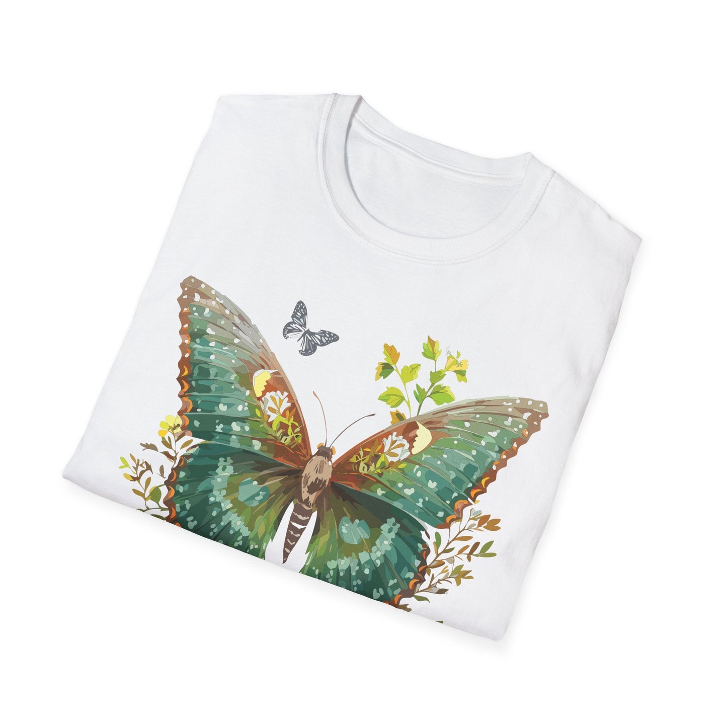 Butterfly Shirt Unisex T Shirt Monarch Print Gildan Softstyle 64000 Comfortable Everyday Wear