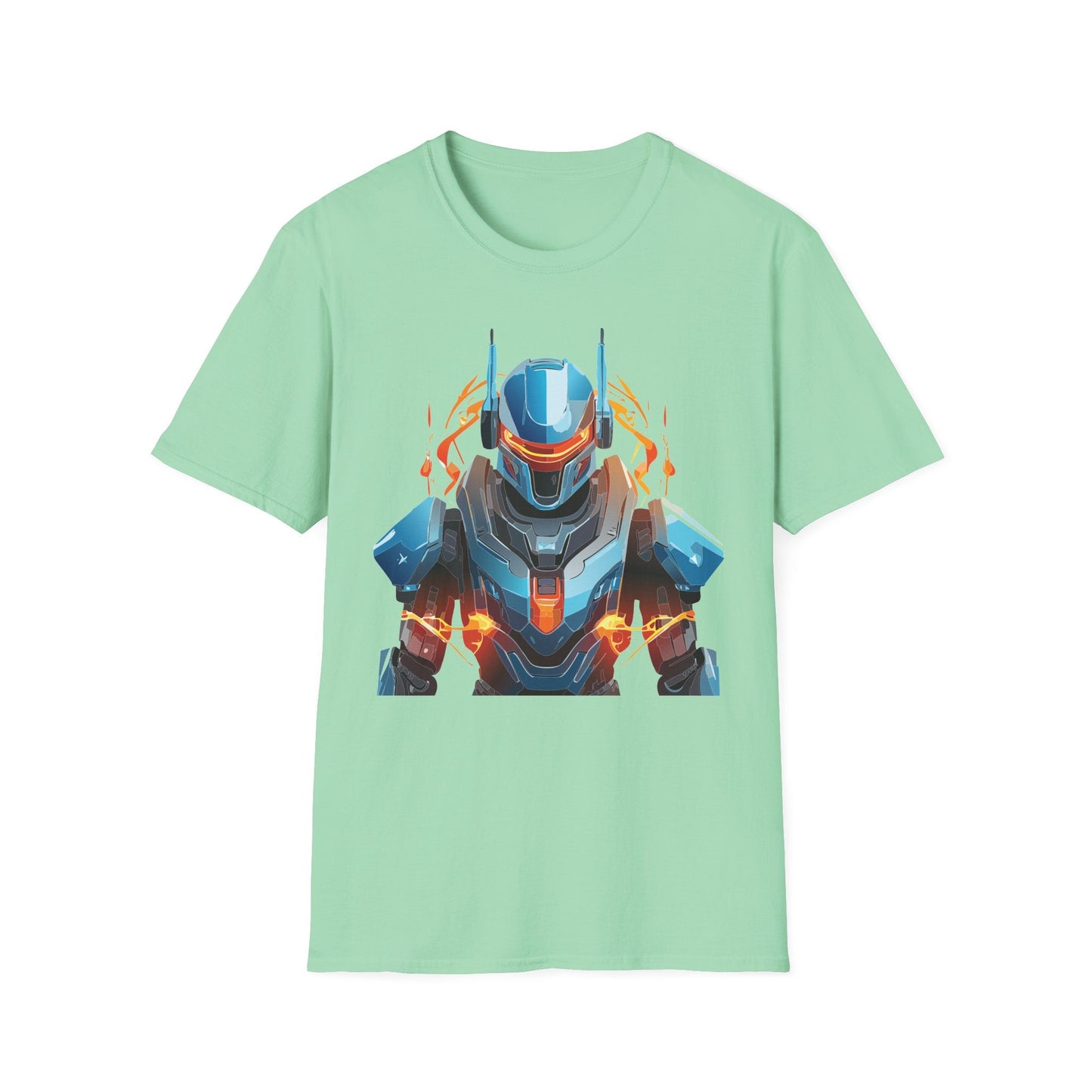 Cyborg Tee Robot Shirt Terminator Design Unisex Gildan Softstyle 64000 100 Percent Ring Spun Cotton