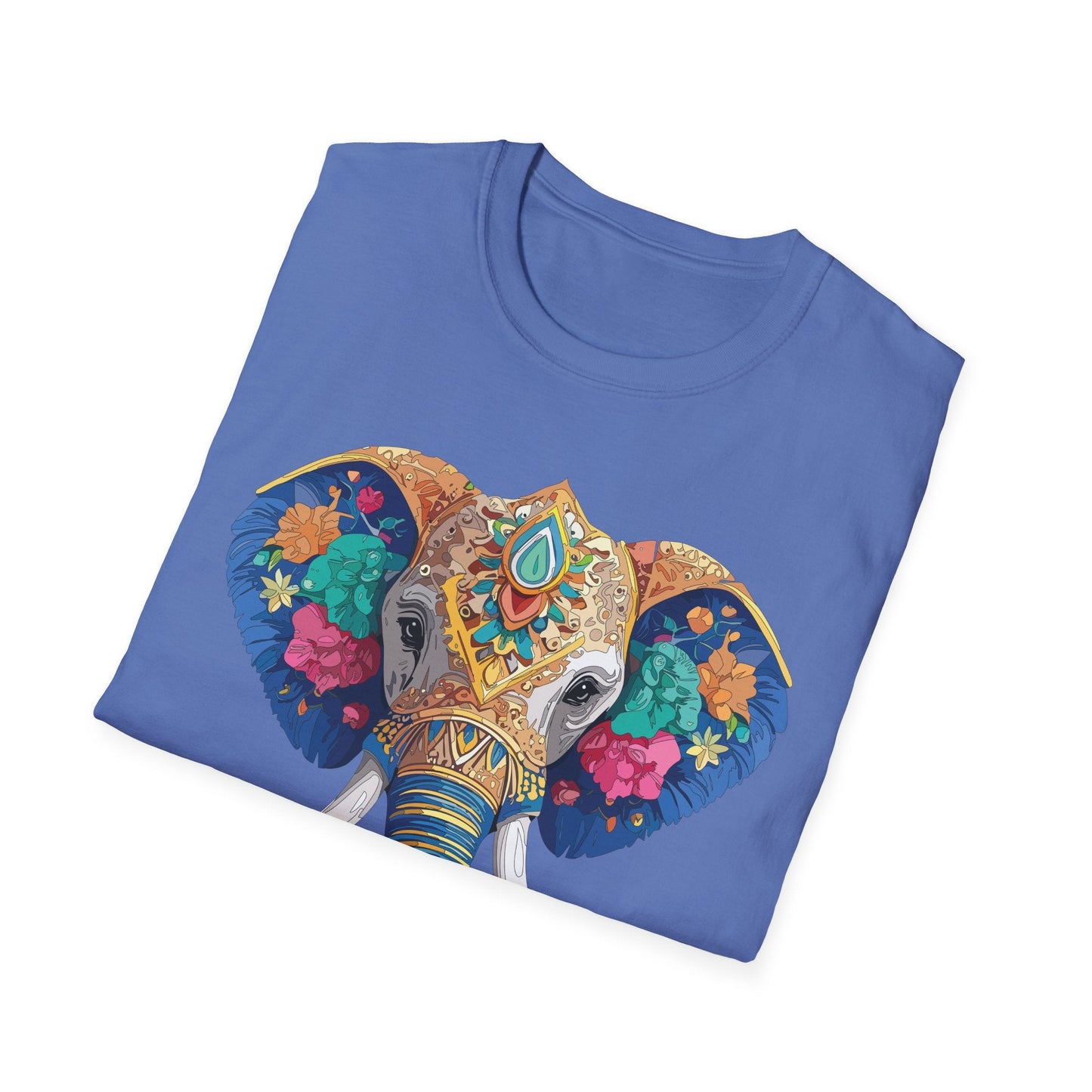 Elephant T Shirt Unisex Gildan Softstyle 64000 100 Percent Cotton Graphic Animal Tee