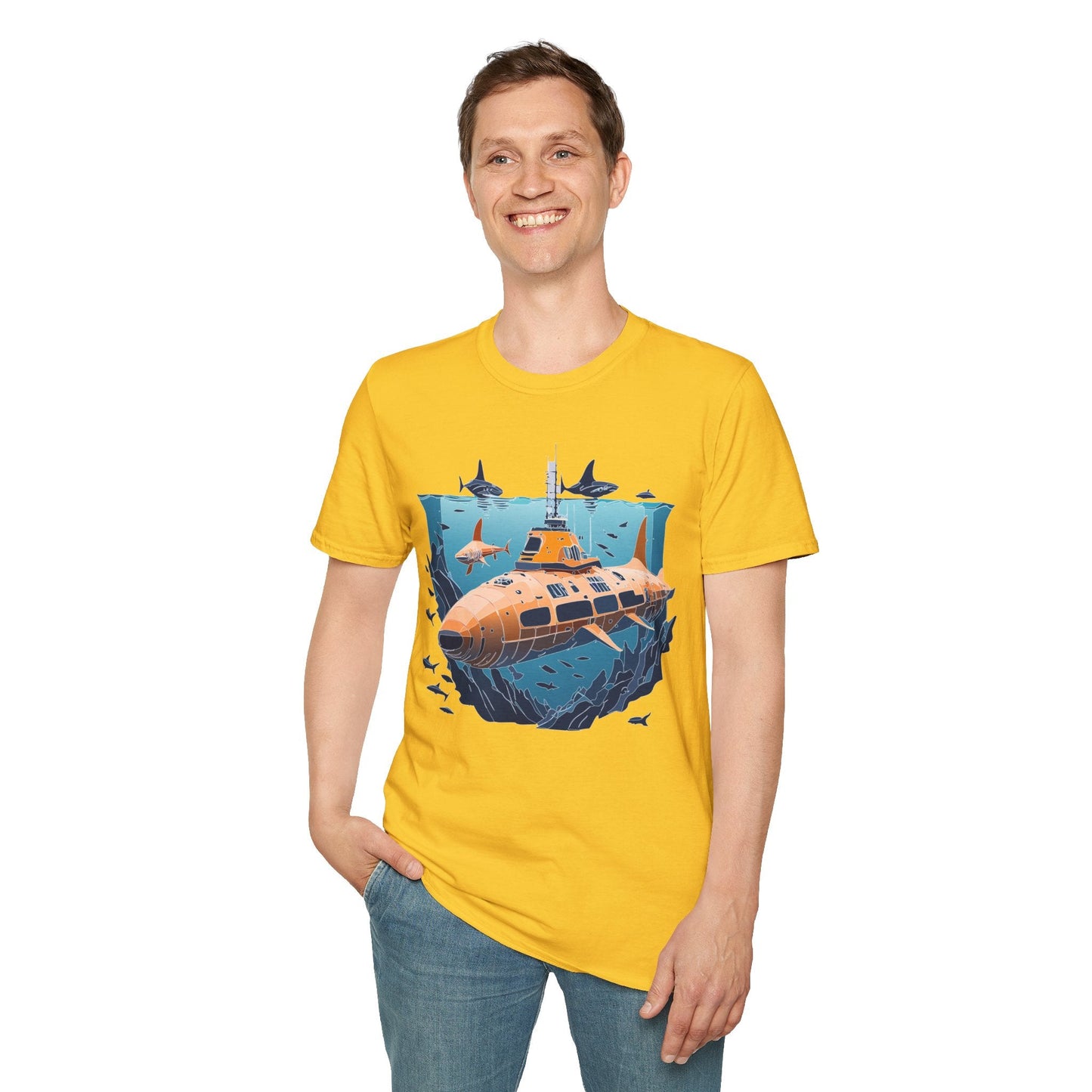 Ocean Graphic Unisex Softstyle Cotton Tee 10