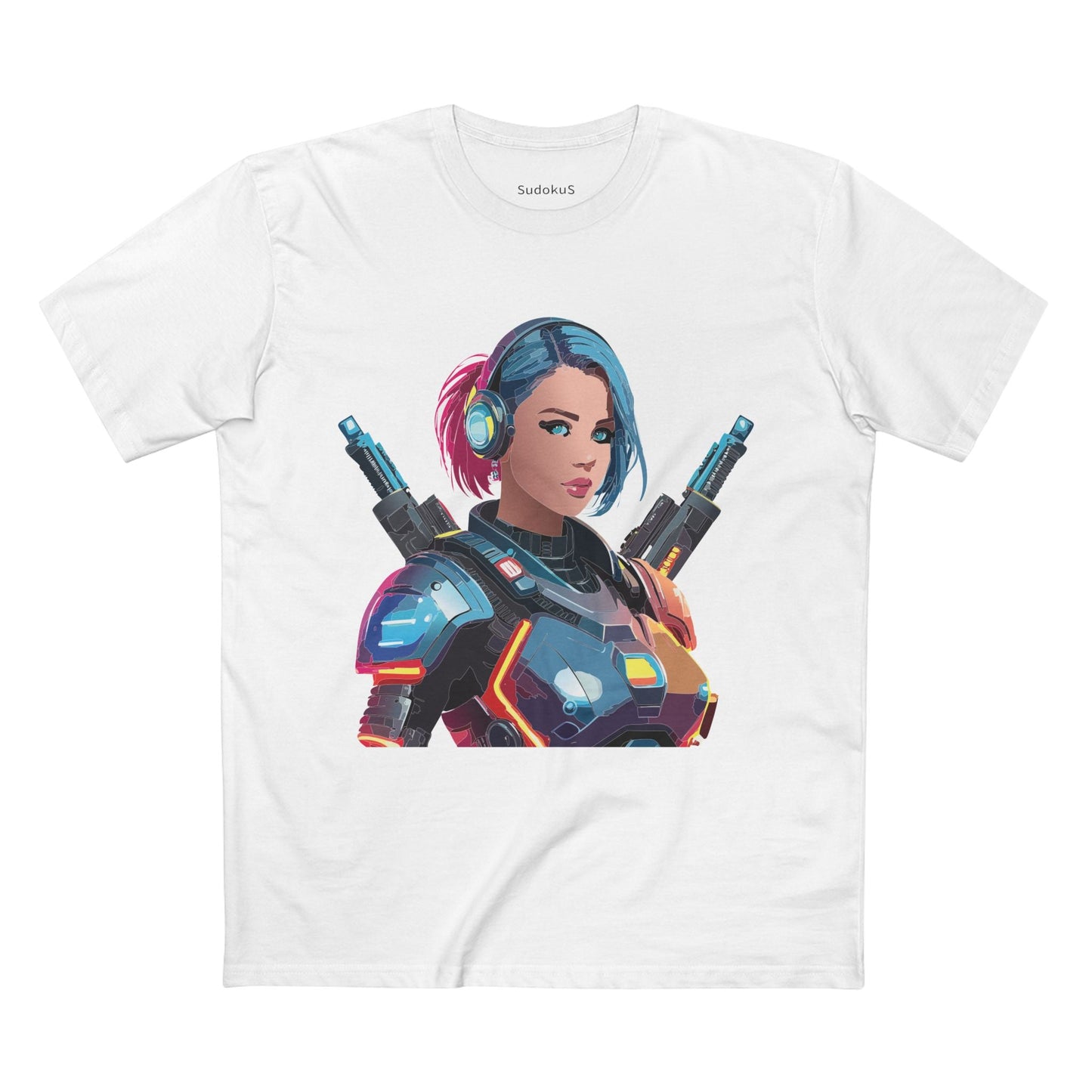 Army-woman Graphic Unisex 100 Cotton Staple Tee 8