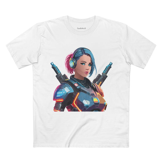 Army-woman Graphic Unisex 100 Cotton Staple Tee 8