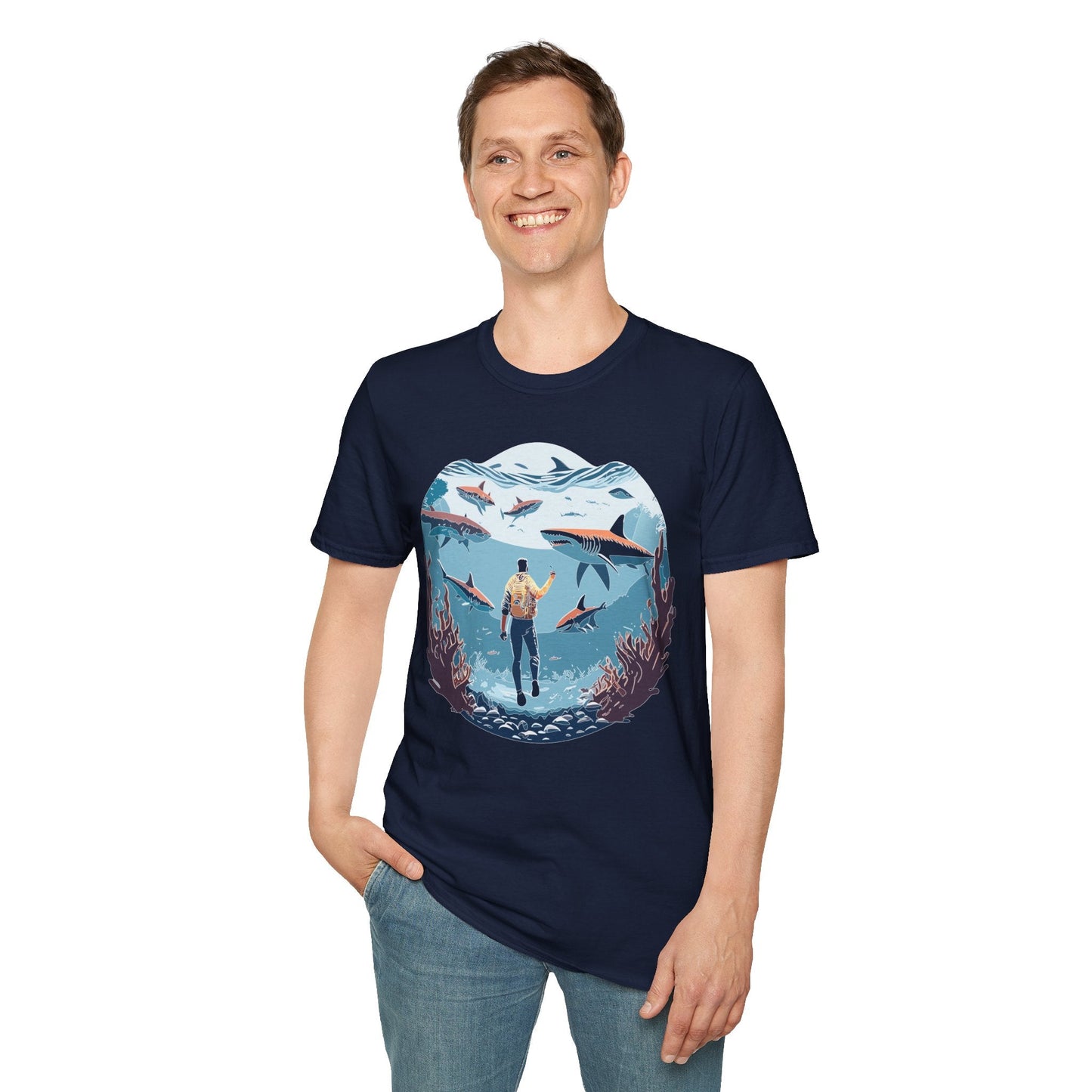 Ocean Graphic Unisex Softstyle Cotton Tee 2