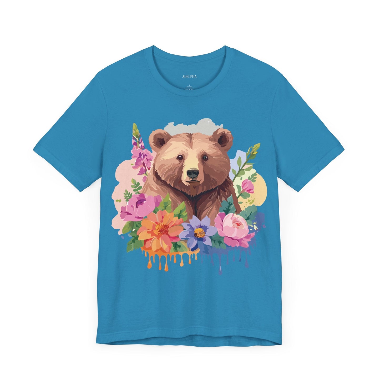 Adelpha Bear Graphic Tee Unisex Short Sleeve Art Design Vintage Inspired
