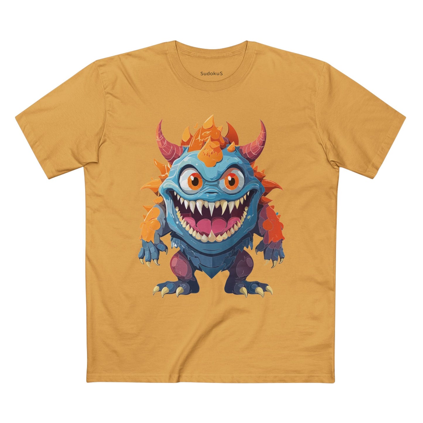 Cartoon Monsters Graphic Unisex 100 Cotton Staple Tee 34