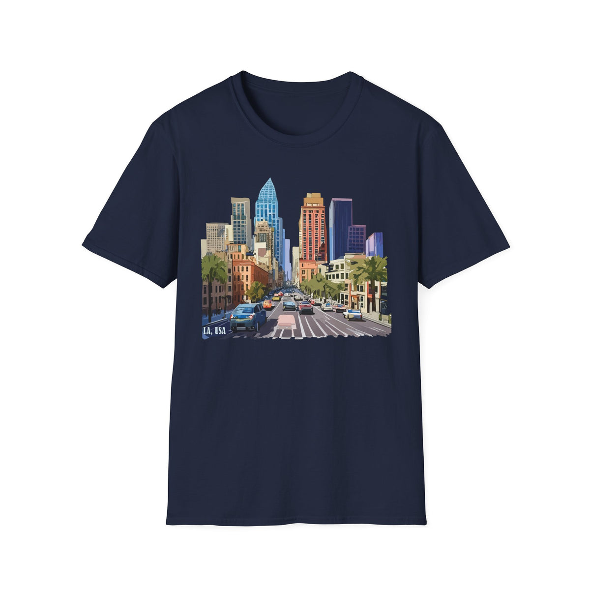 Los Angeles City Skyline T-Shirt | Urban Downtown Street Scene