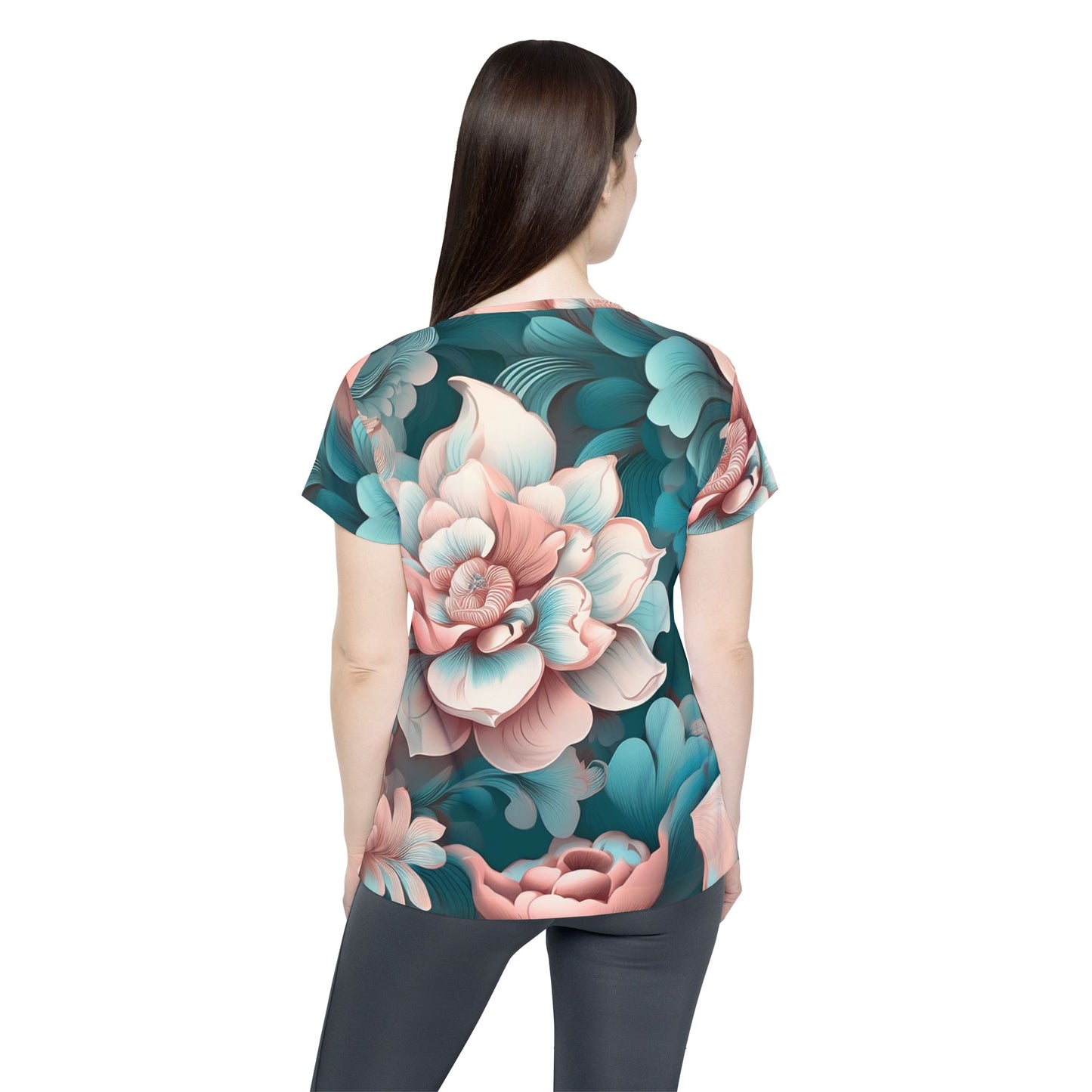 Women Poly T-Shirt with Floral Print