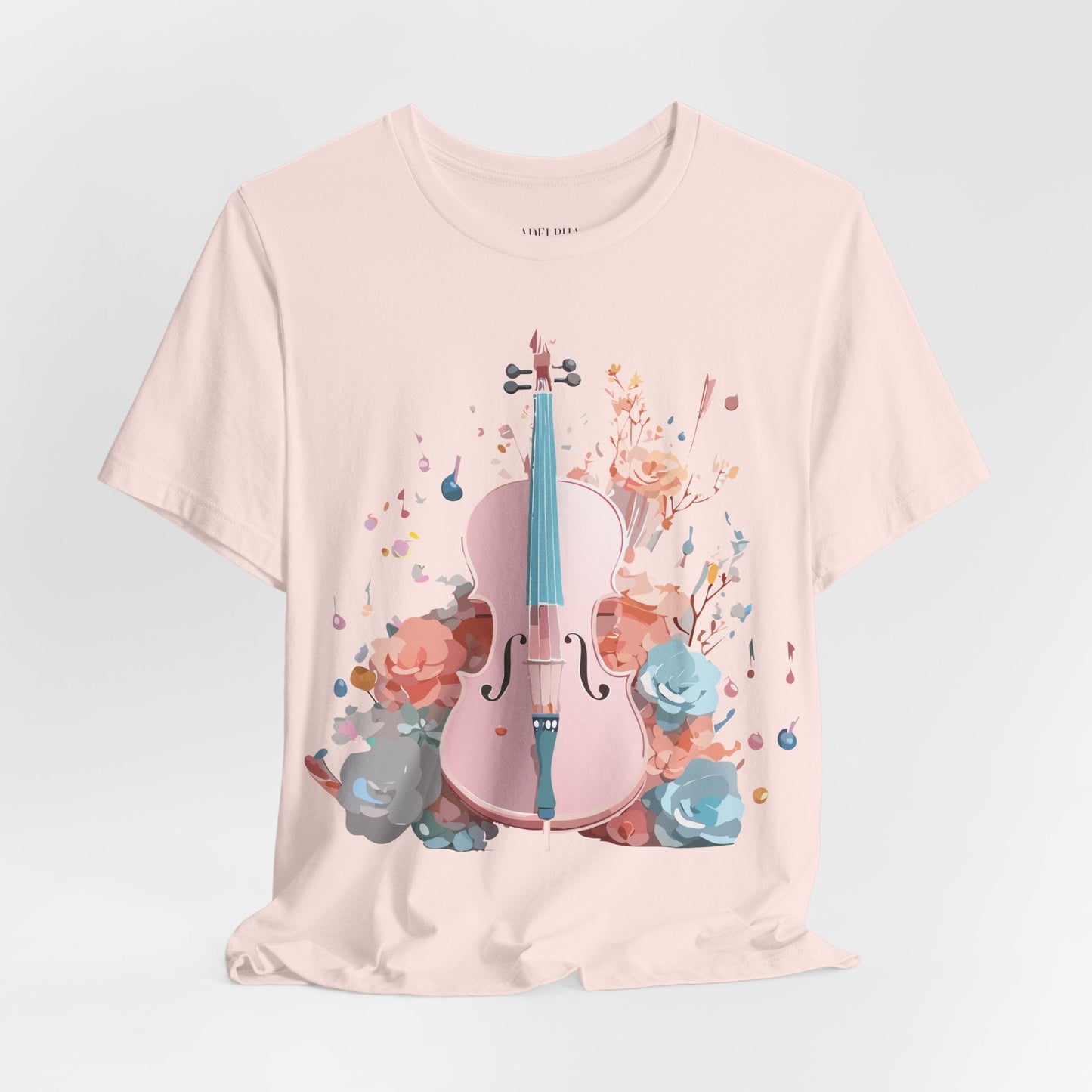 Music Graphic Unisex 100 Cotton Vintage Art with Musical Elements Tee 12