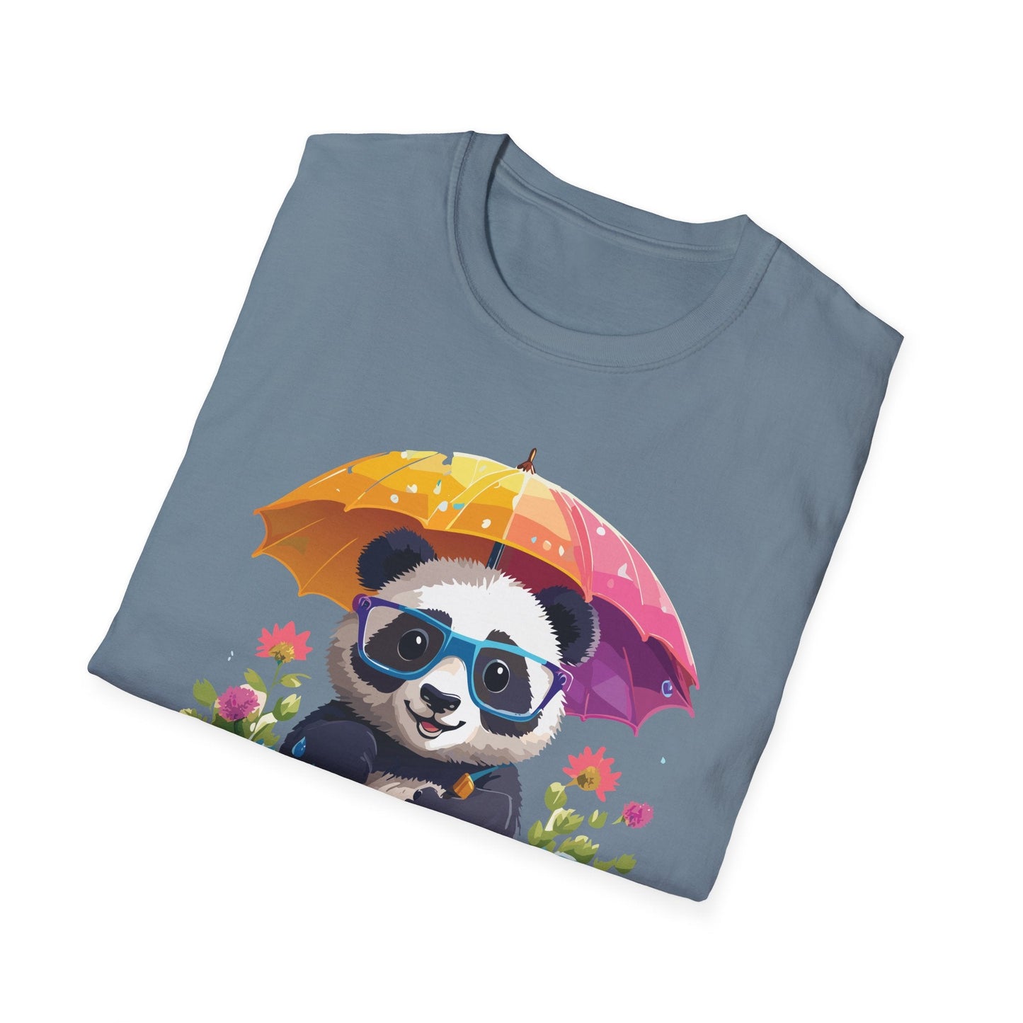 Unisex Panda Shirt Softstyle Tee 100 Percent Ring Spun Cotton Comfortable Animal Tee