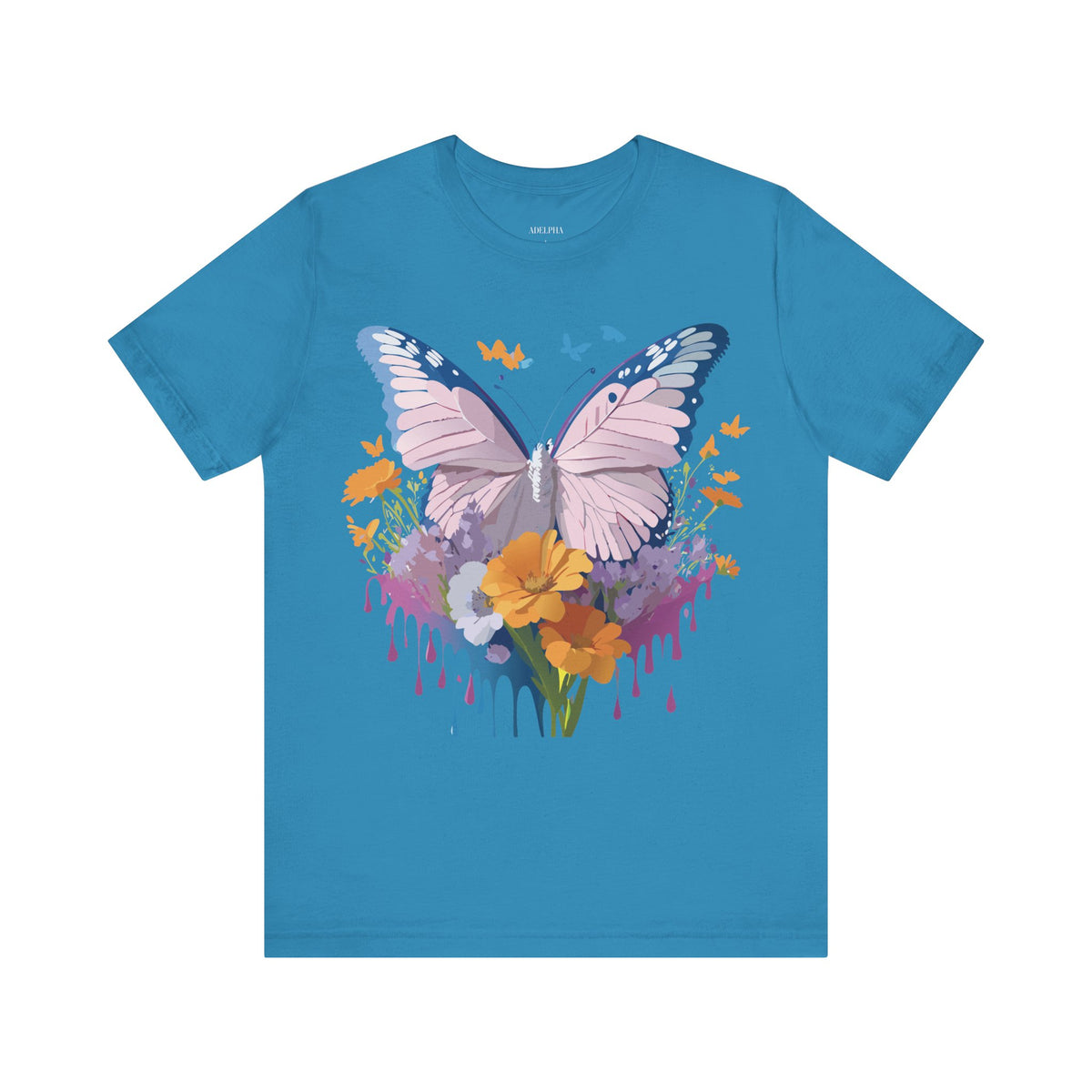 Butterfly Graphic Unisex Cotton Bella+Canvas Tee with Art Design n48