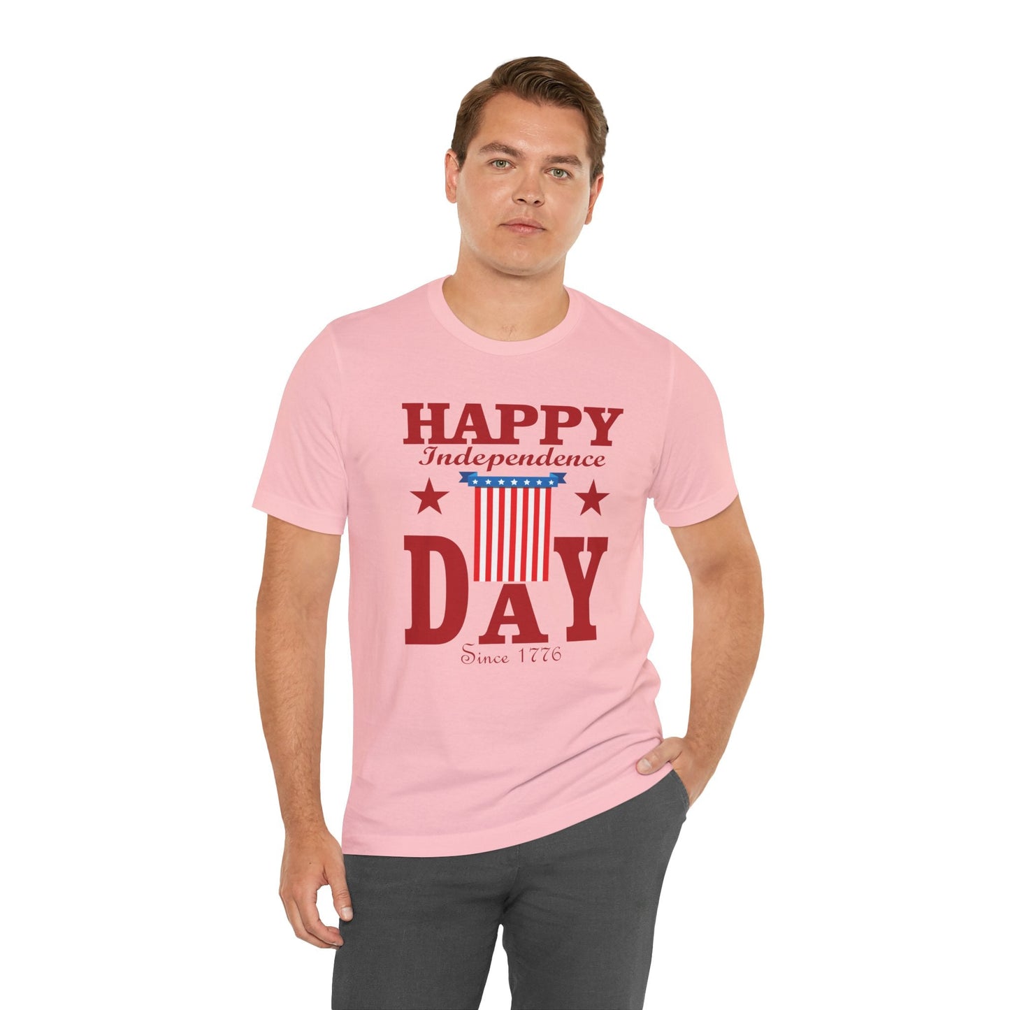 Happy Independence Day Graphic Unisex Cotton T-Shirt 018