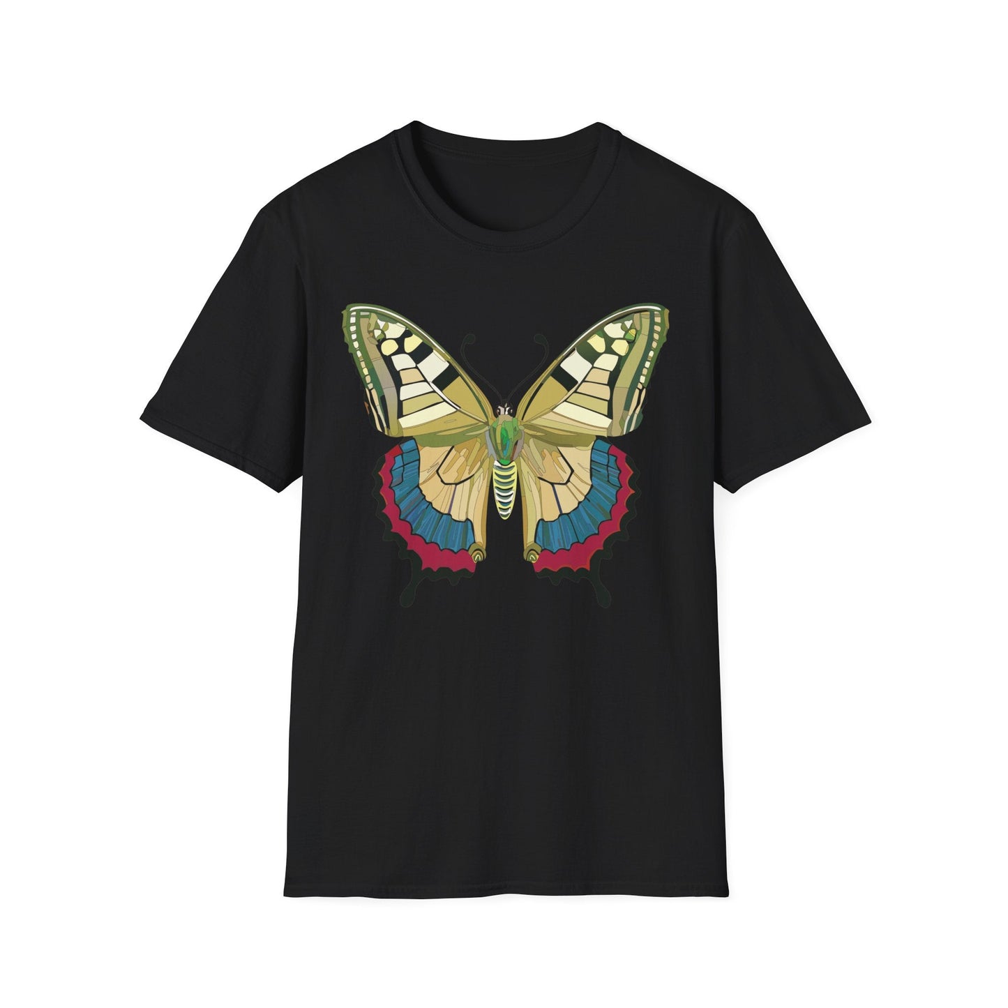 Butterfly T Shirt Unisex Monarch Design Soft Cotton Gildan 64000 Short Sleeve Tee
