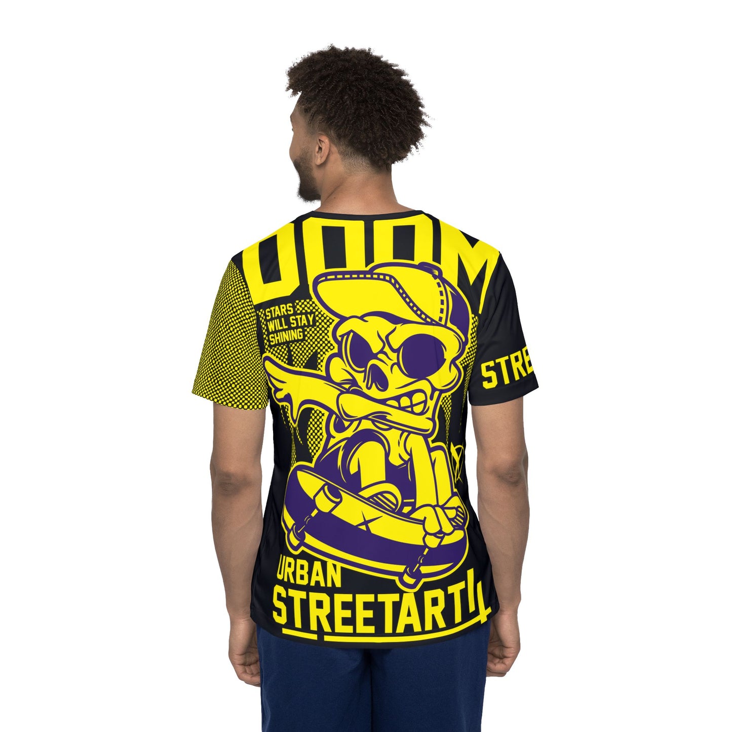 Be26 Fun Graphic T-Shirt, Art Design Poly Shirt, All Over Print Graphic Tee, Monsters T-Shirt, Cartoon Tees